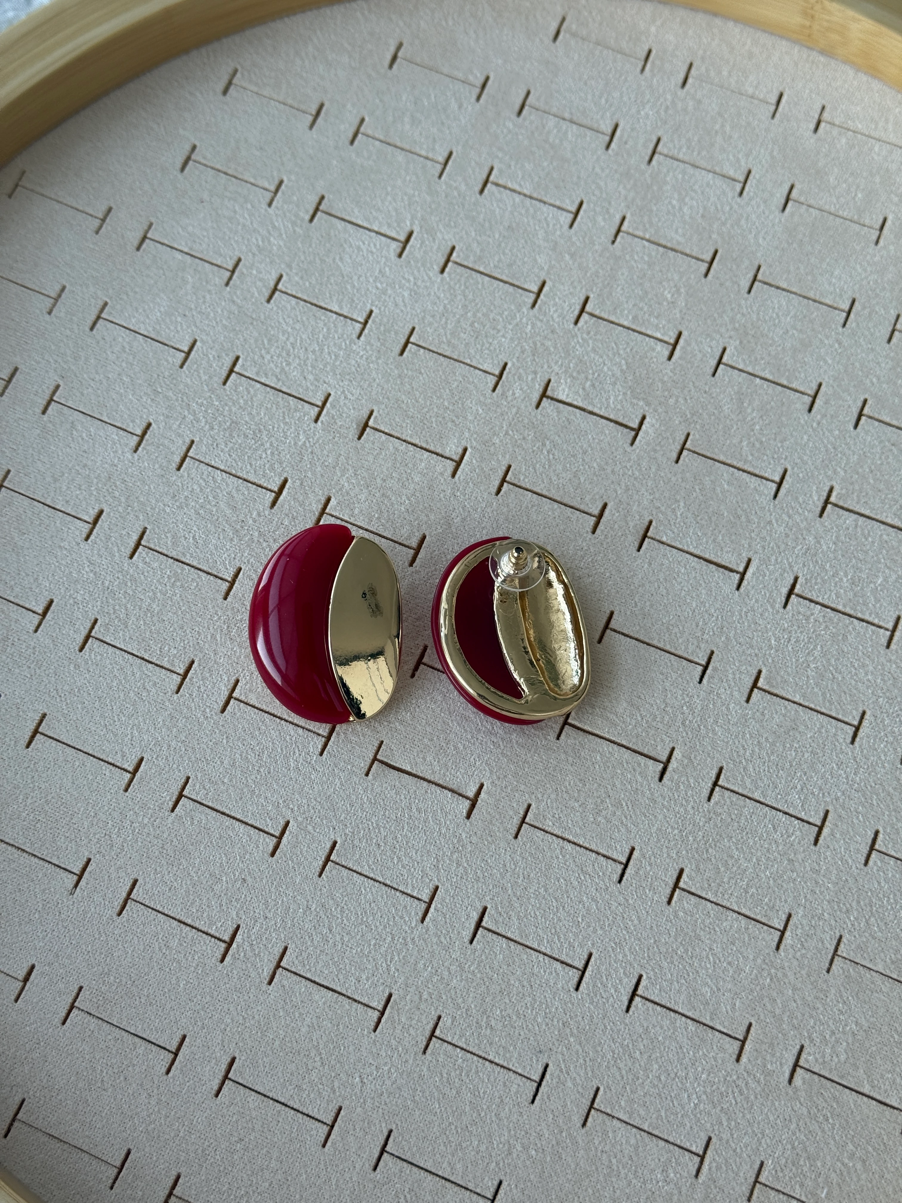 Özel Seri Gold Bordo Küpe