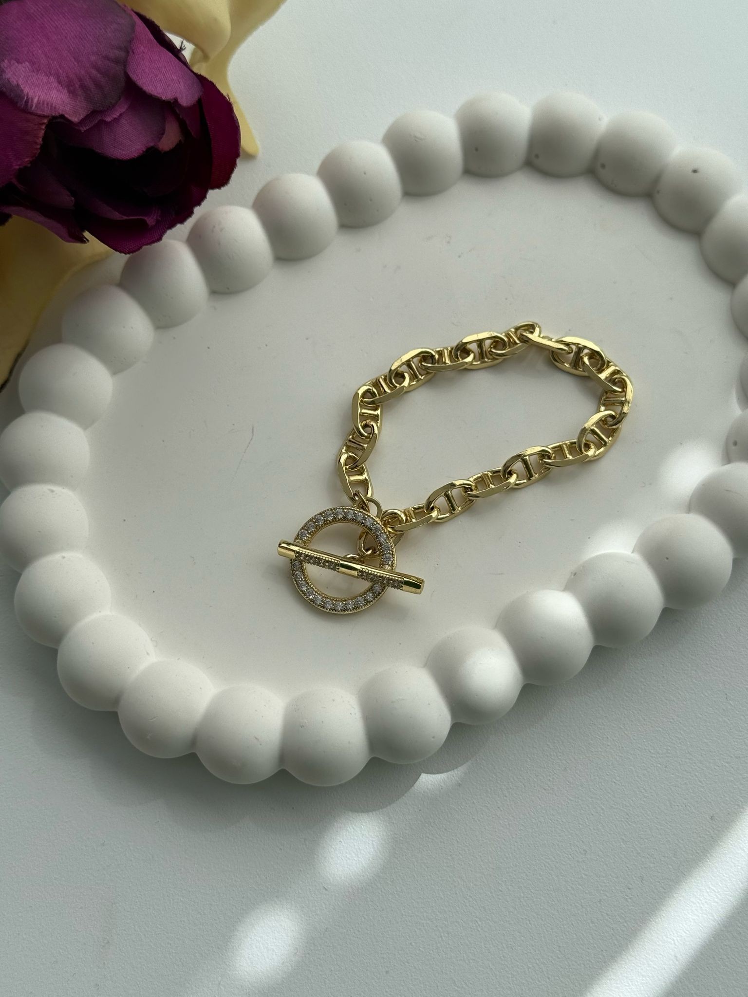 Vip 14K Taşlı Gemici Düğümlü Bileklik