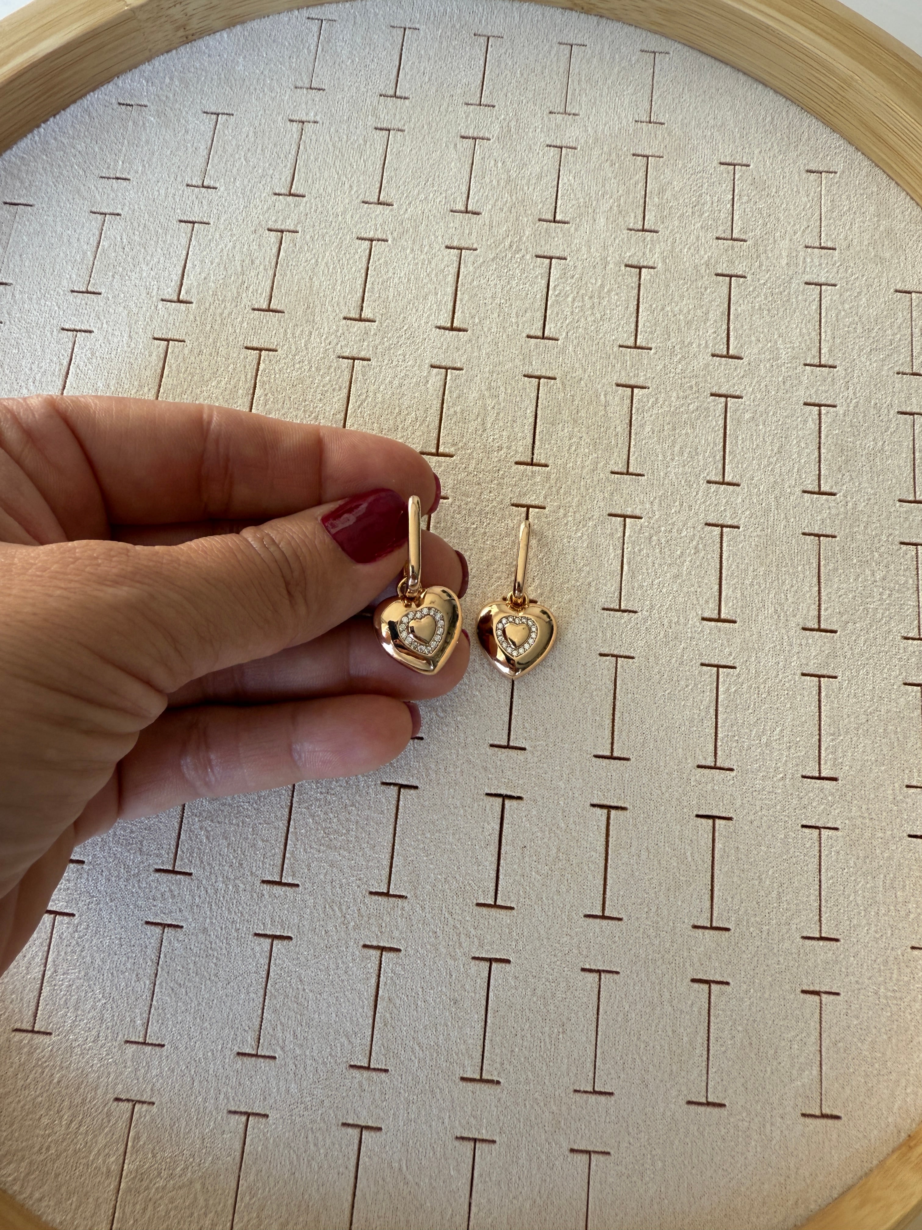 Vip 18k Zirkon Taşlı Kalp Figürlü Kolye