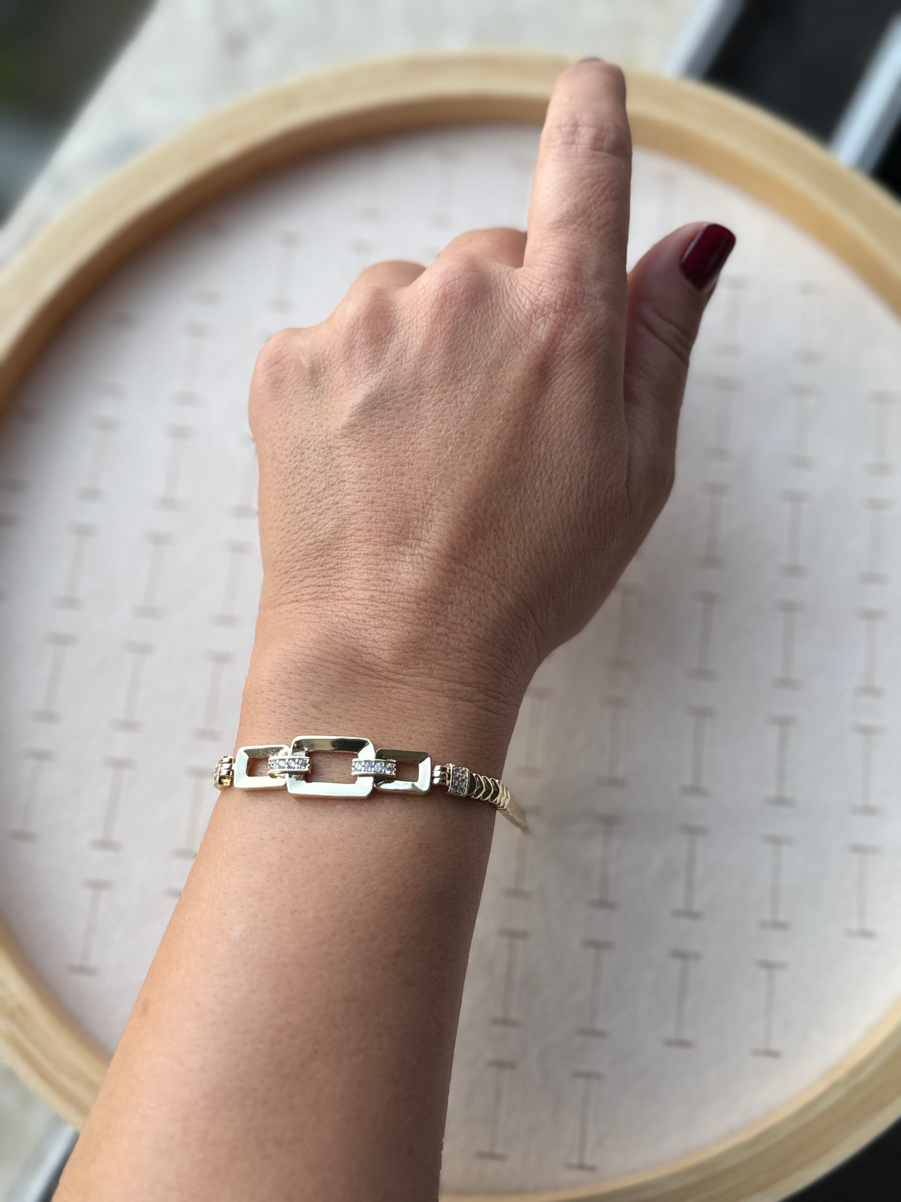 Vip 14k Balıksırtı Künye Model Bileklik 
