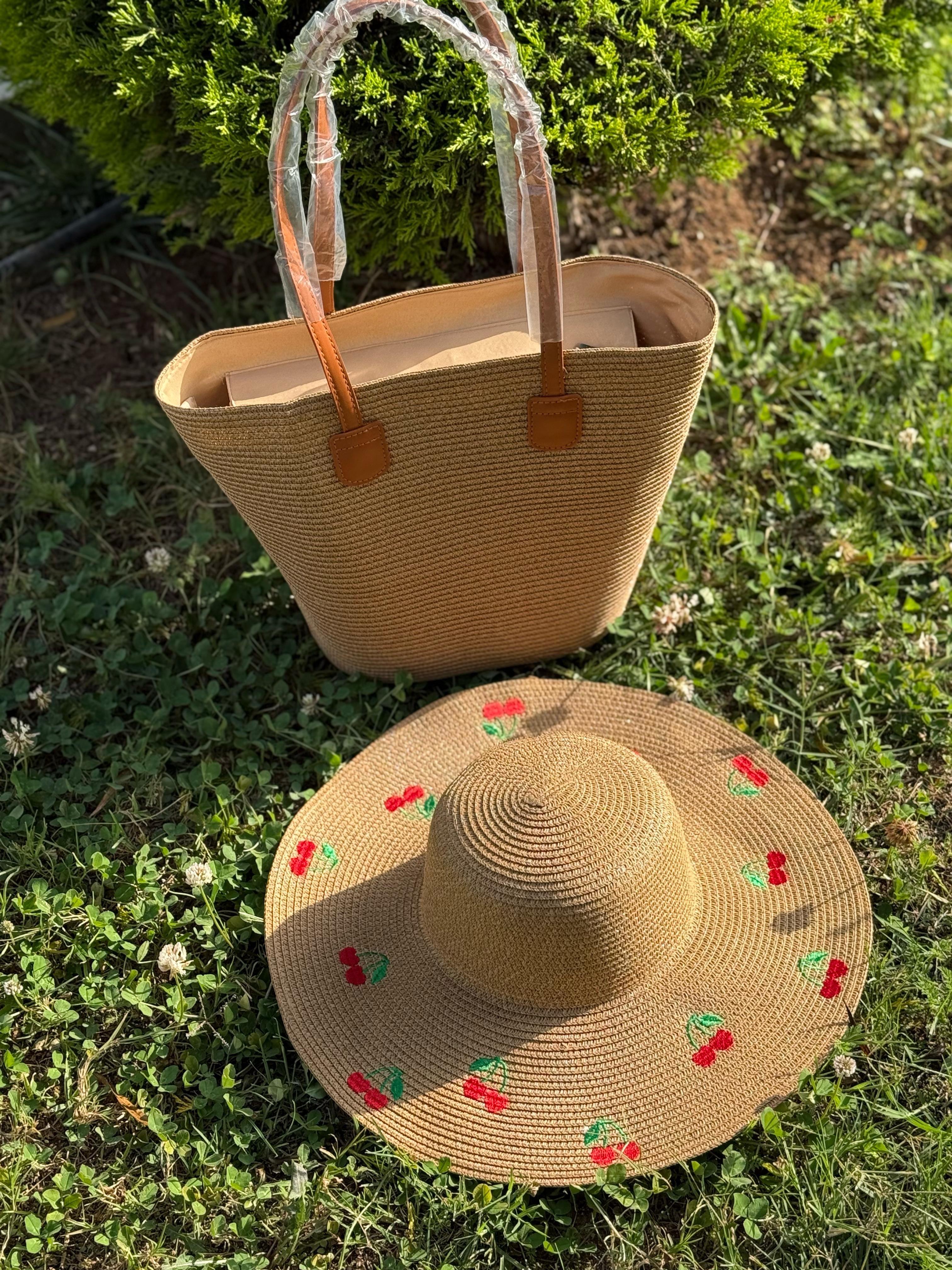 Camel Hasır Çanta