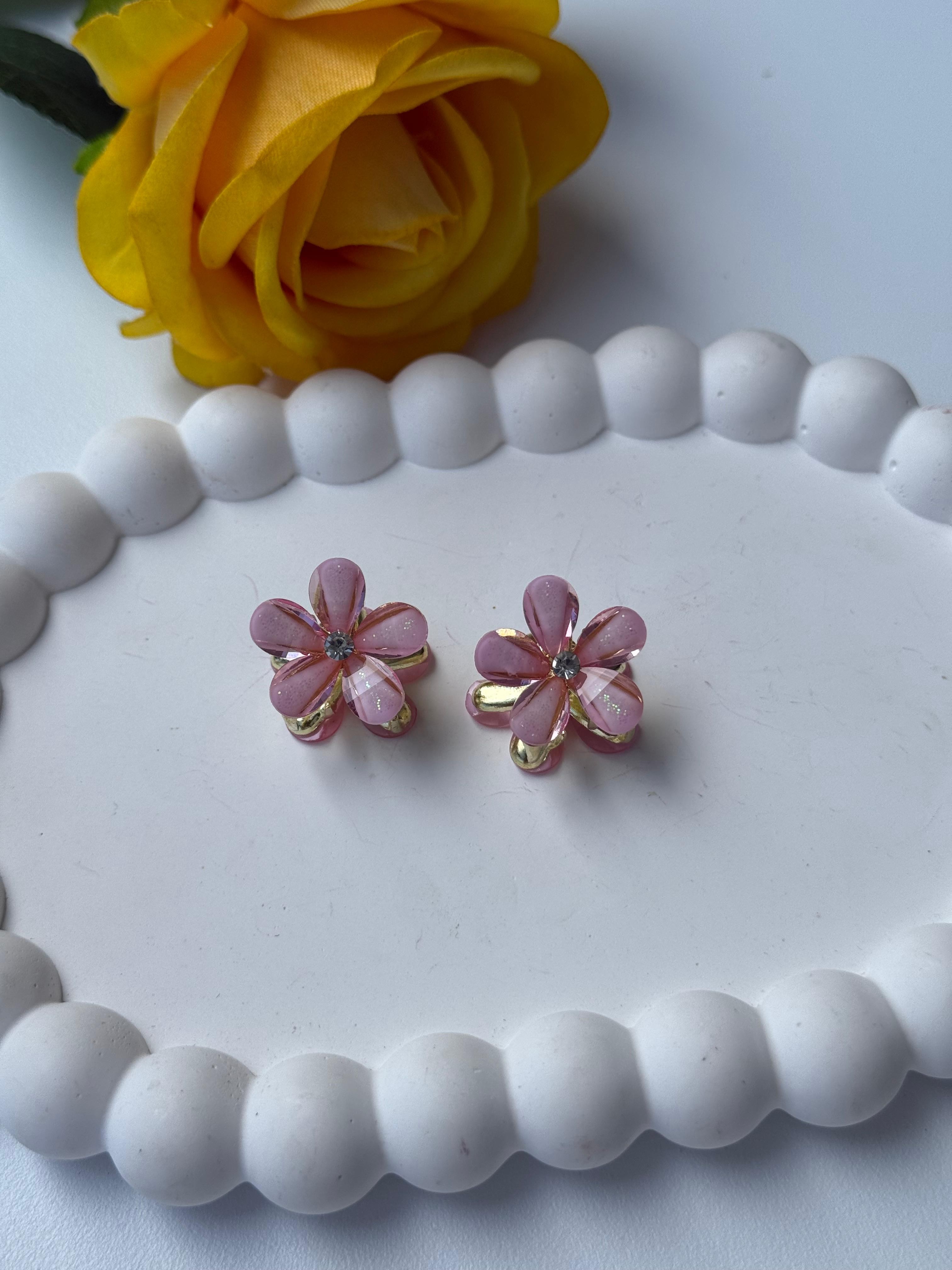 Minimal Mandal Çiçek Toka Pembe