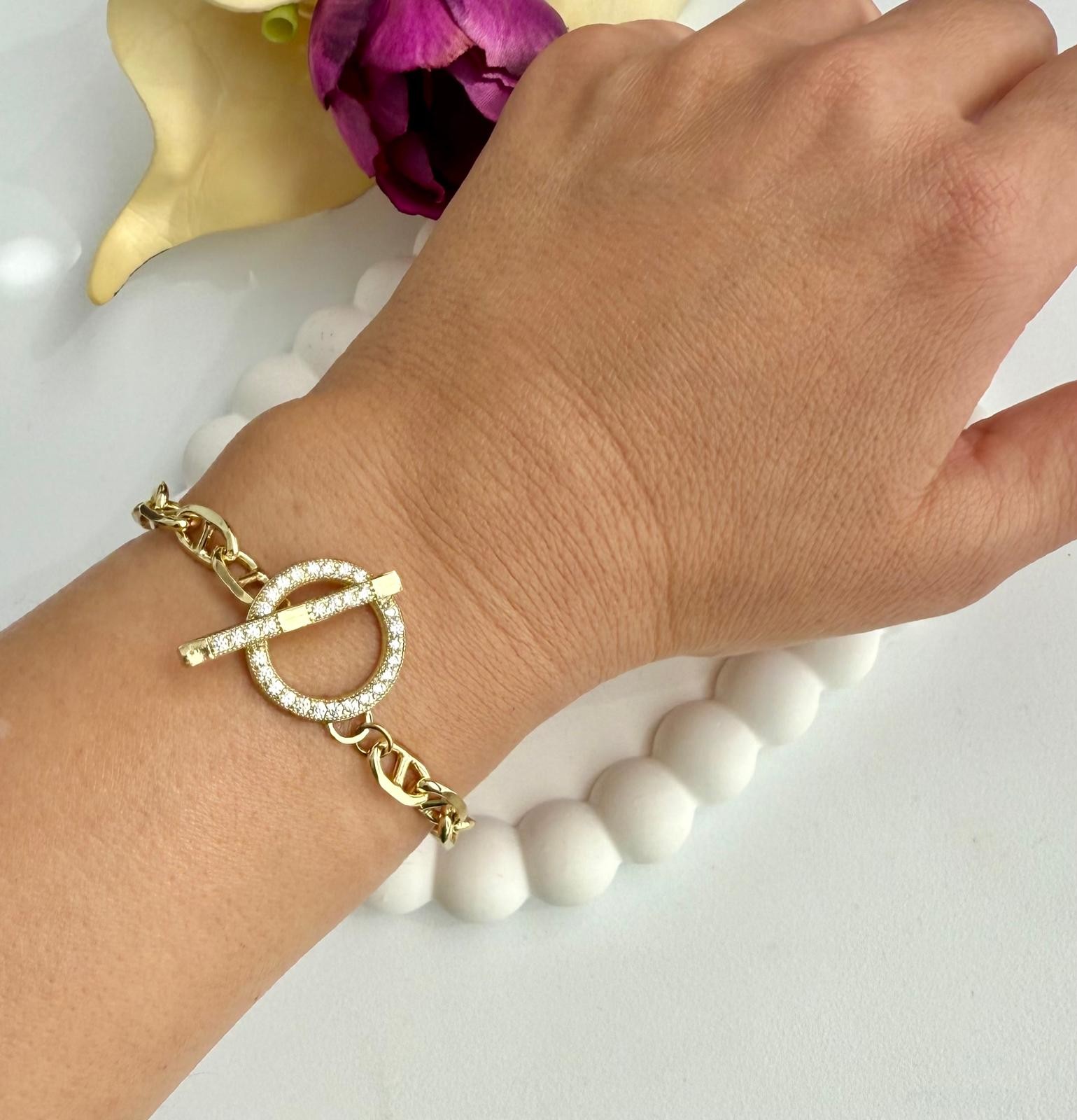 Vip 14K Taşlı Gemici Düğümlü Bileklik
