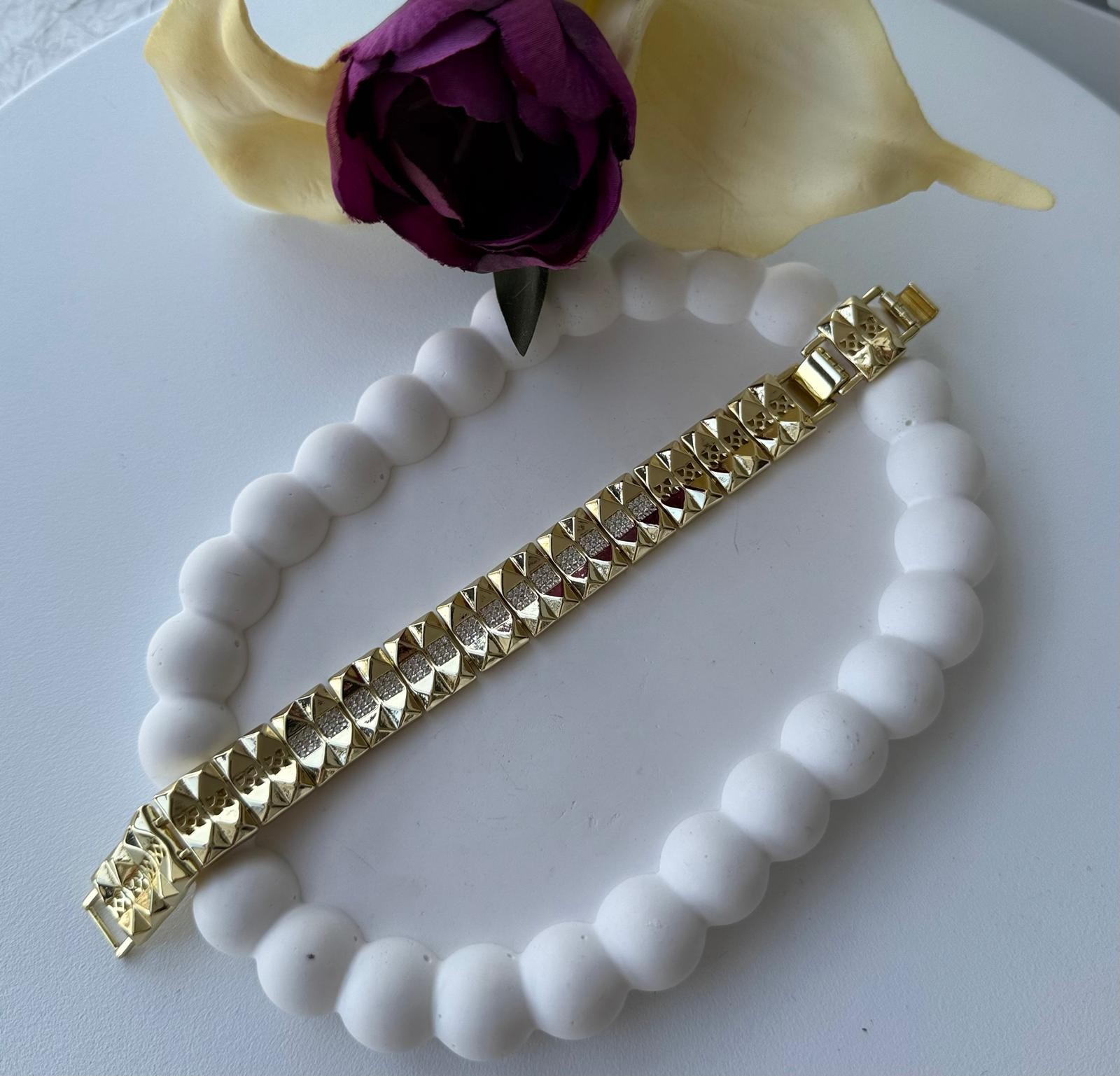 Vip 14K Piramit Kordon Bileklik