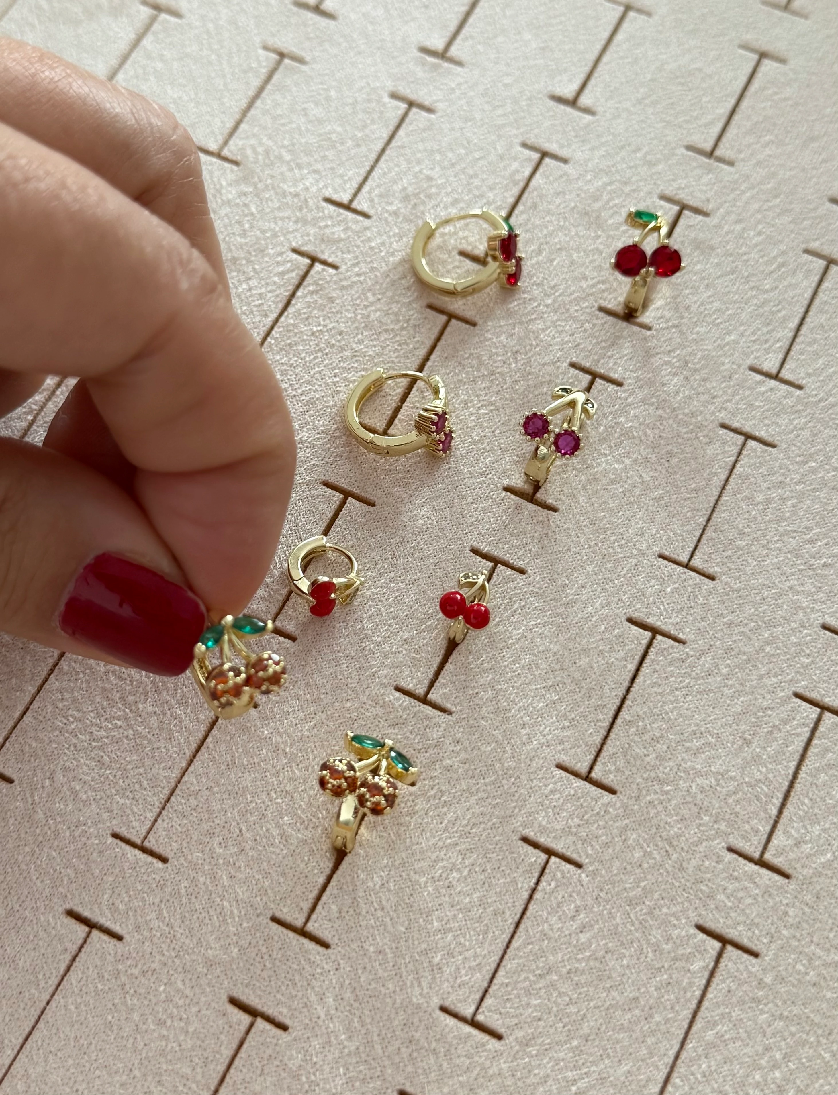 Vip 14k Kirazlı Çocuk Küpeleri