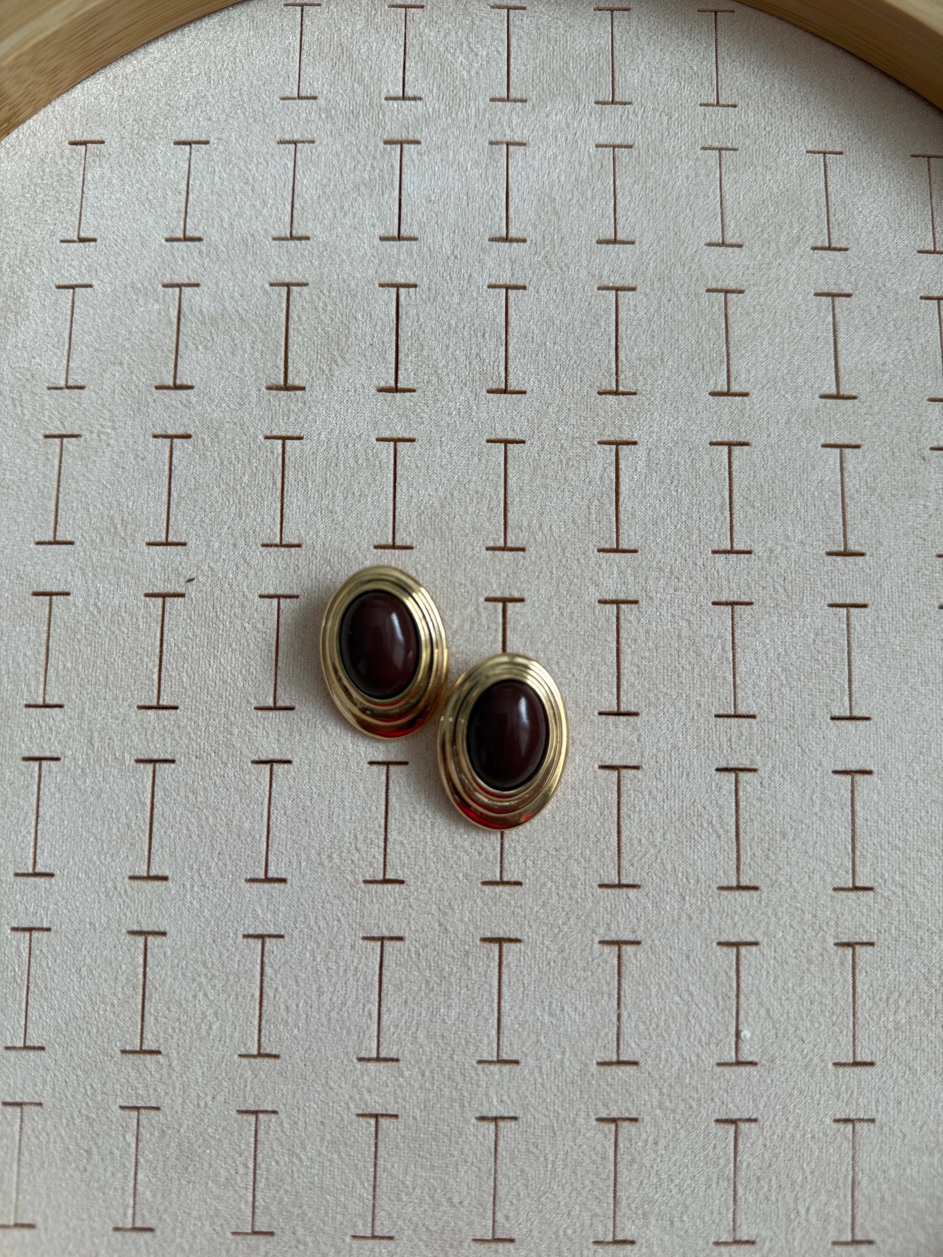 Özel Seri Mini Vintage Kahve Küpe