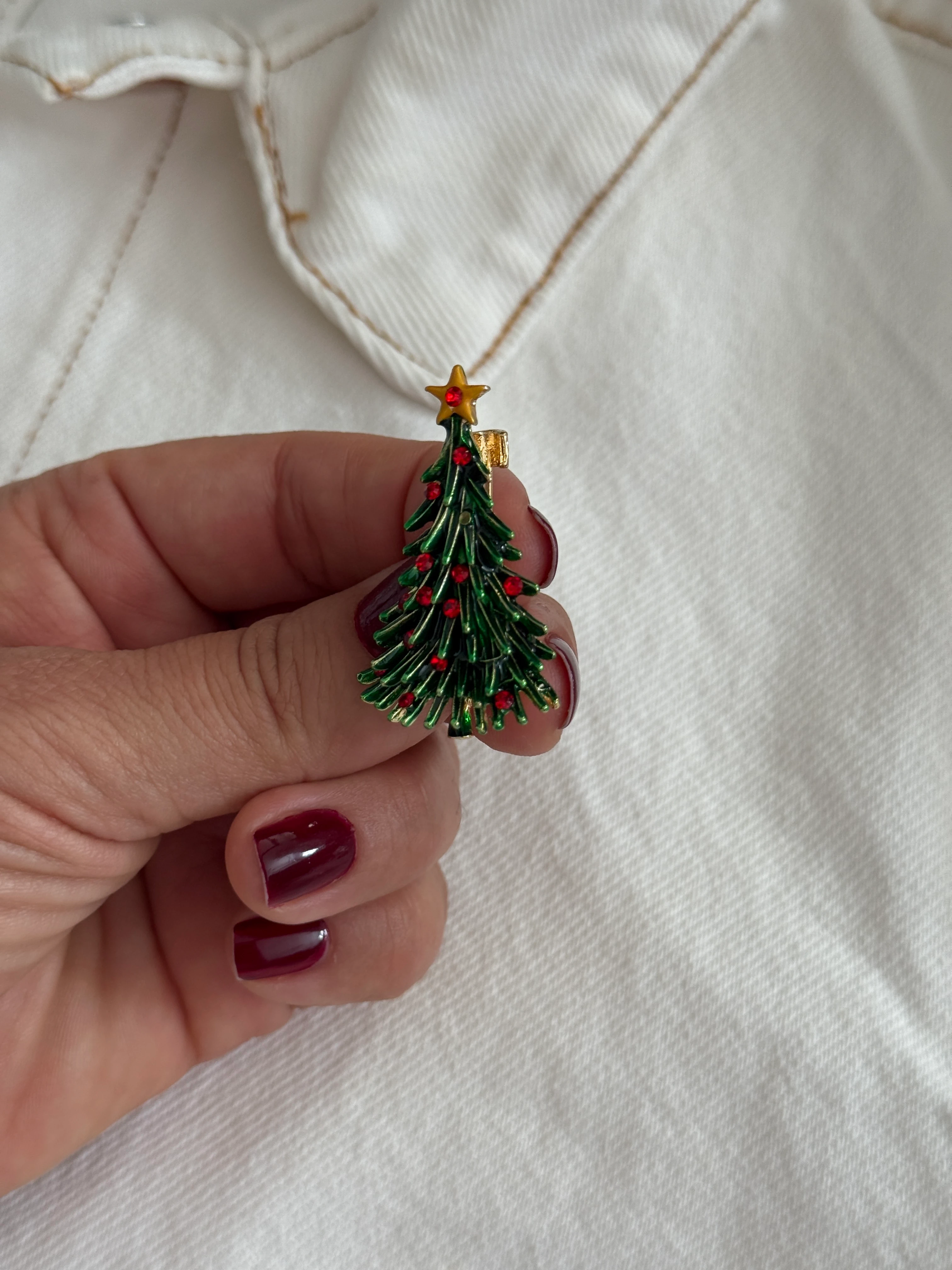 Noel Çam Ağacı Broş