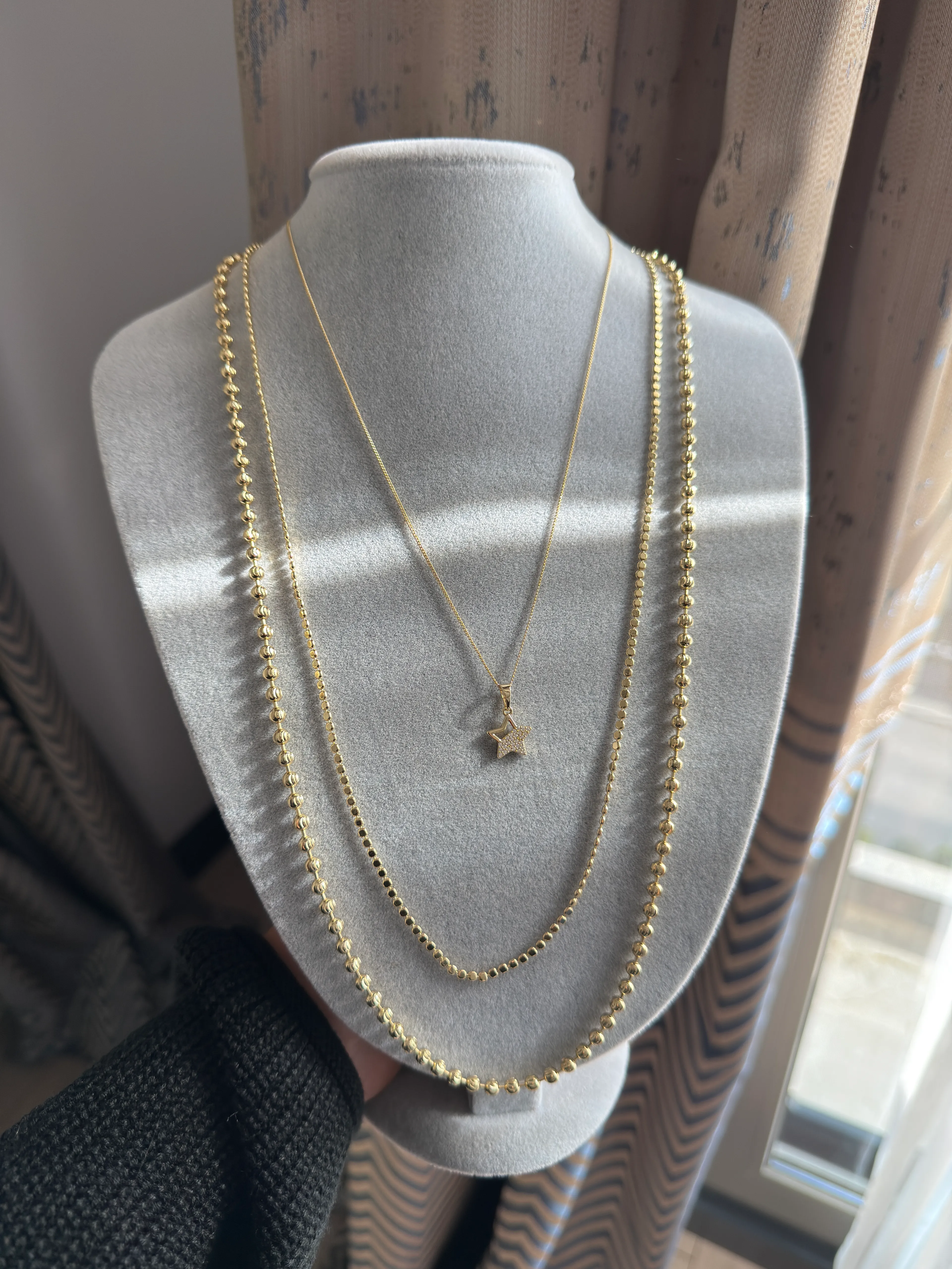 Vip 14k Yıldız Kolye Kombini 