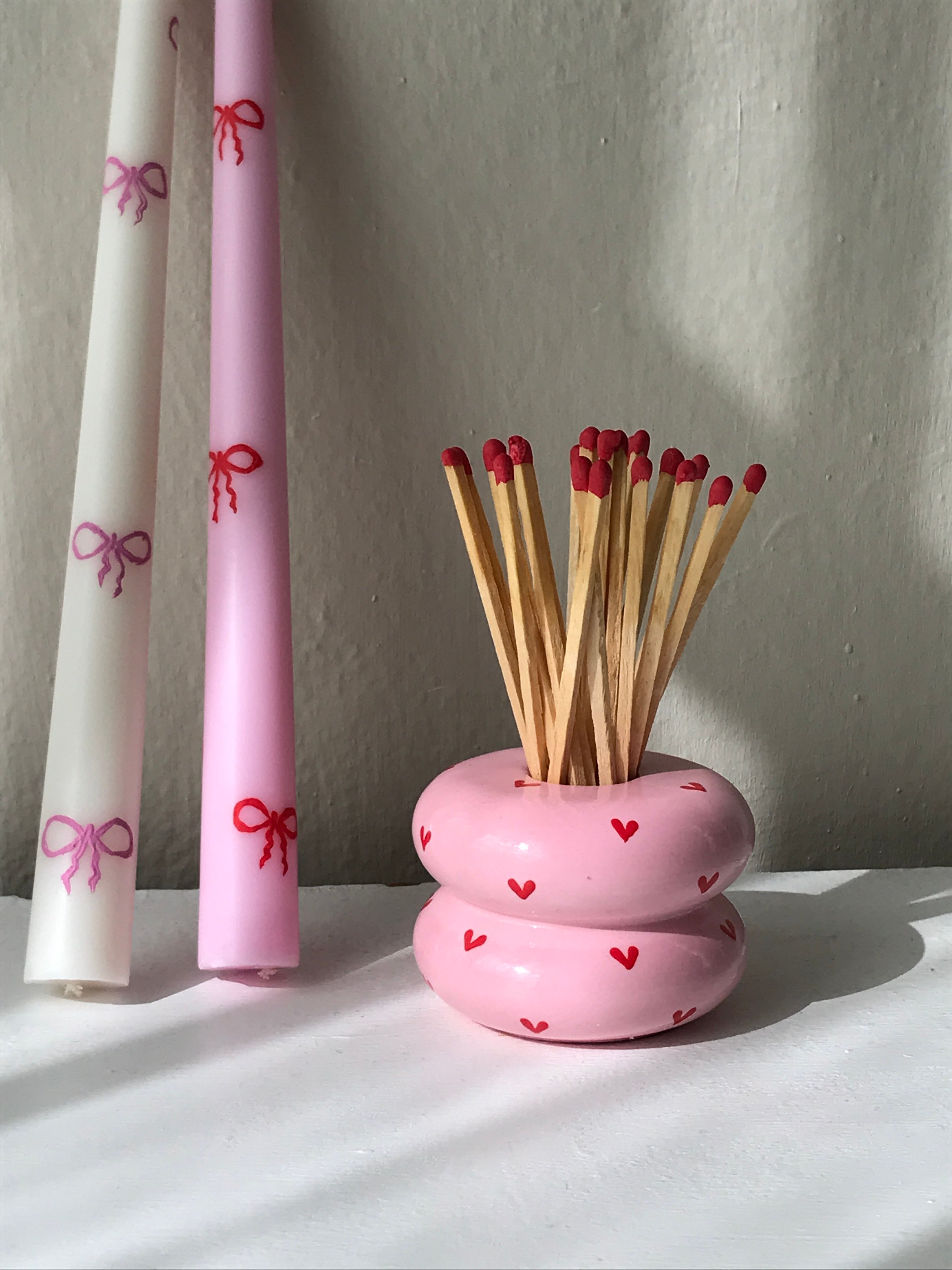 Matches in Heart Concrete Box
