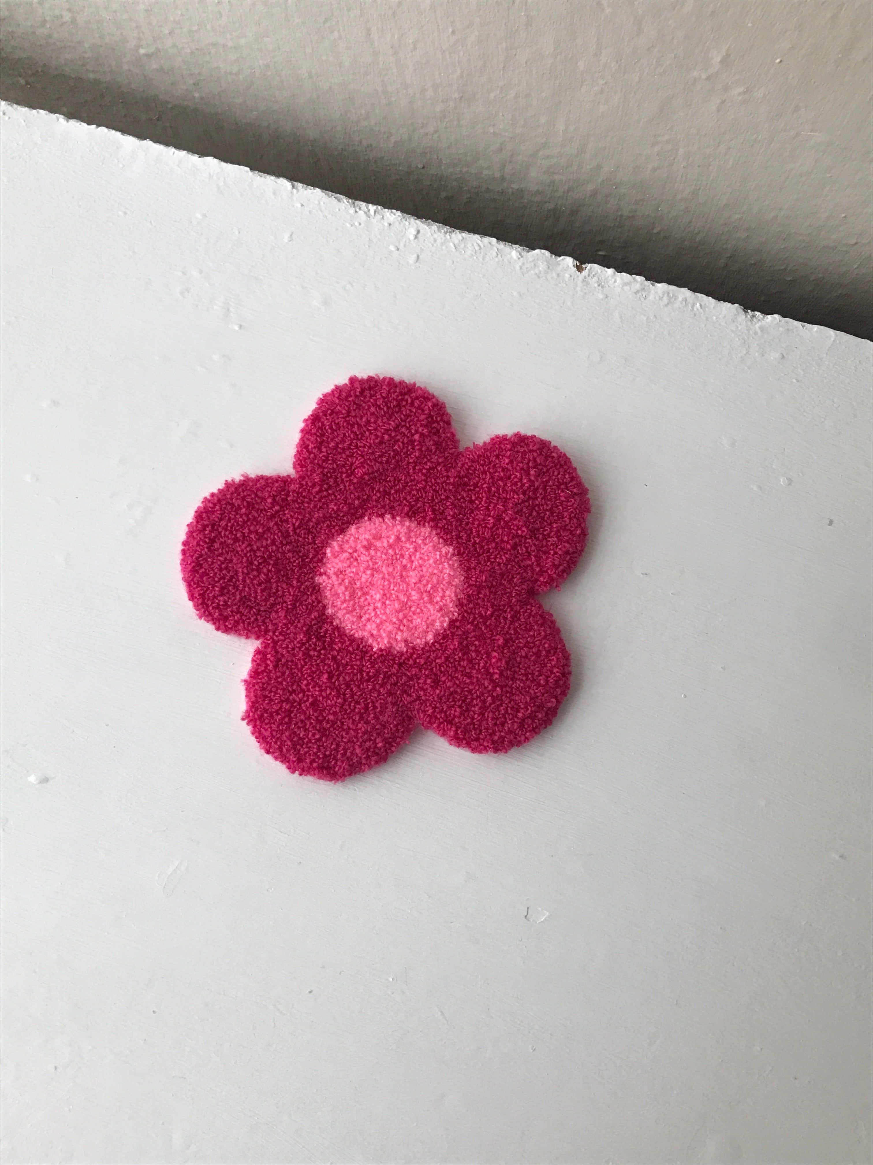 Çiçek Punch Bardak Altlığı - Sunumluk - Pembe