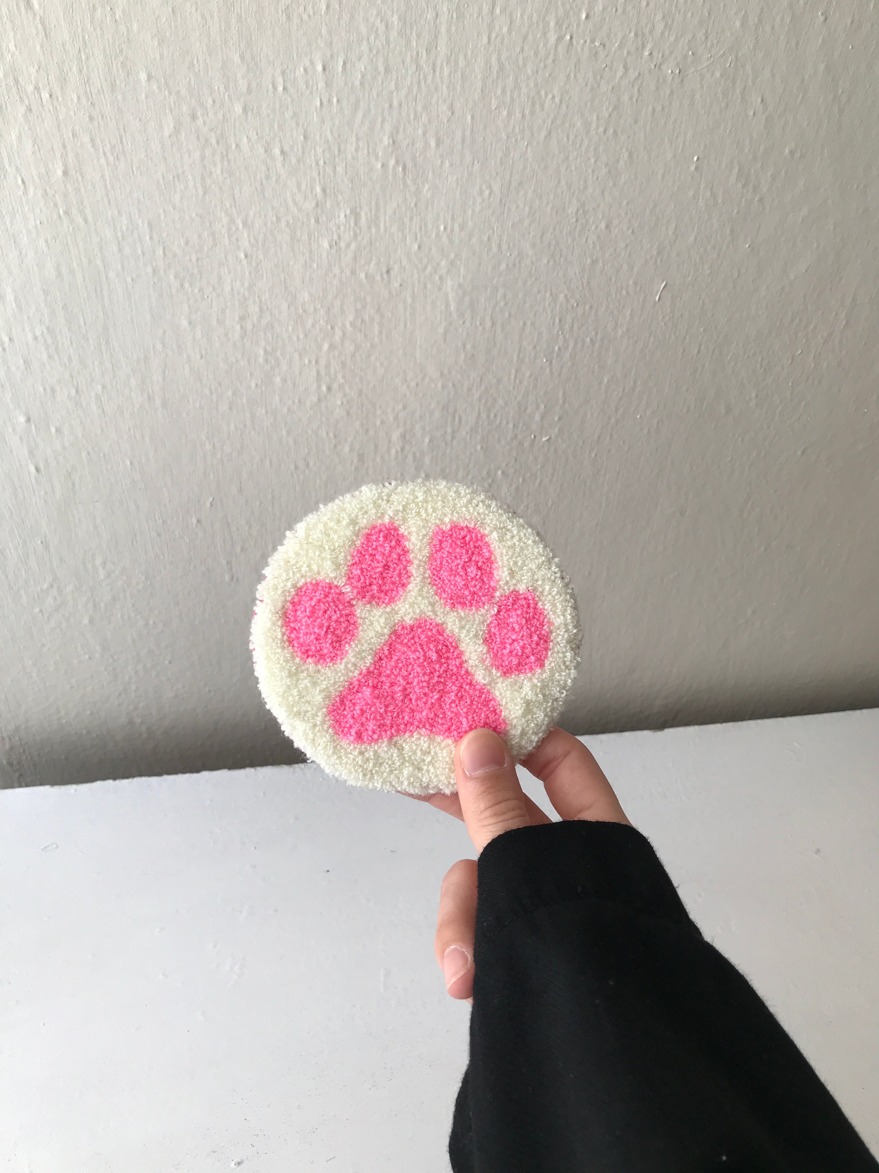 Punch Bardak Altlığı Sunumluk  - Pembe-Krem
