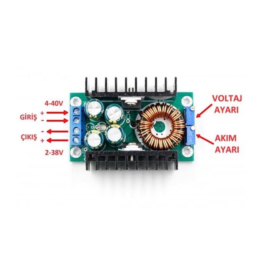 XL4016 300W 10A DC-DC Voltaj Düşürücü Regülatör Kartı