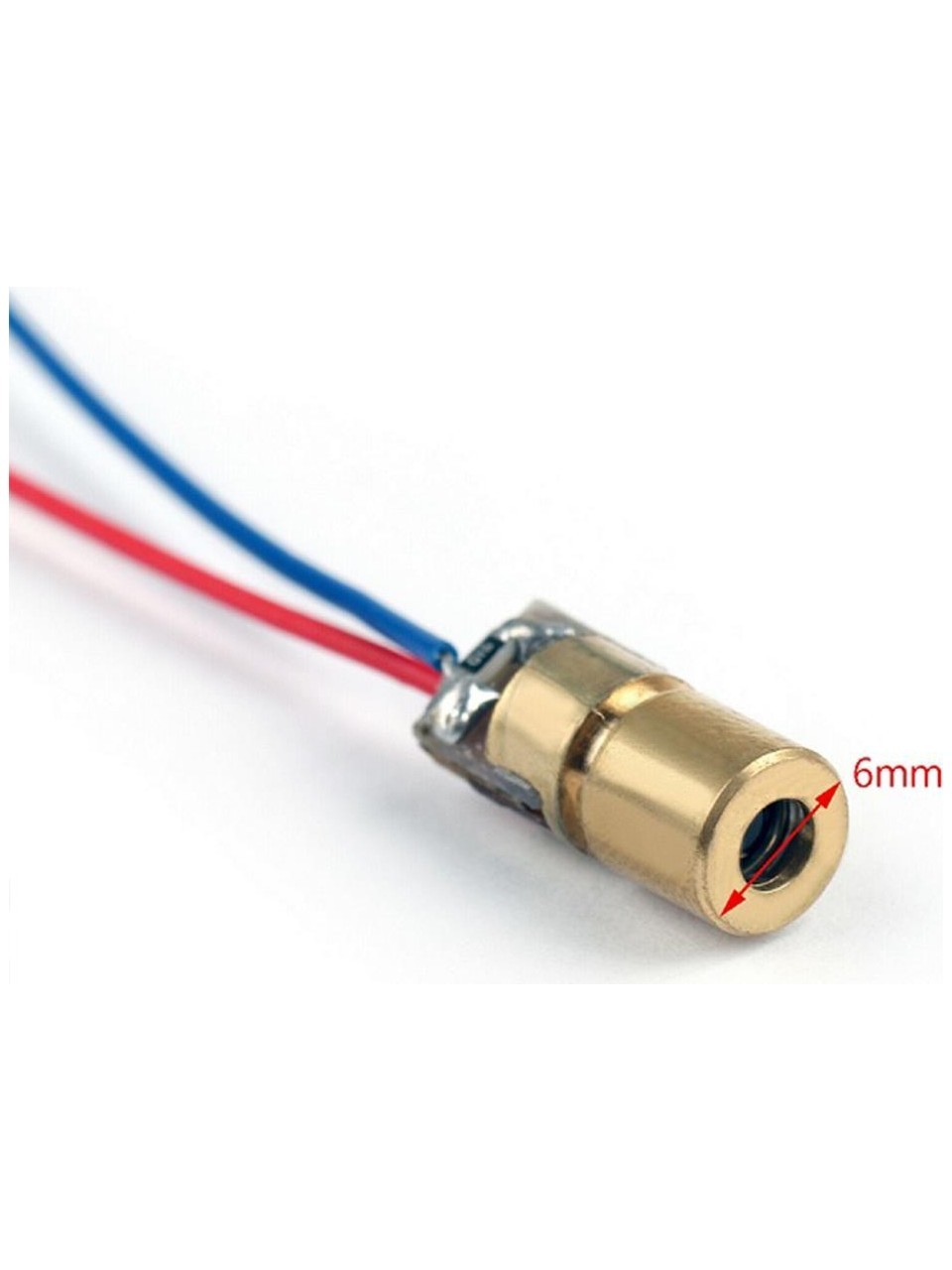 6mm 650nm 5mW Kırmızı Nokta Kafalı Bakır Lazer