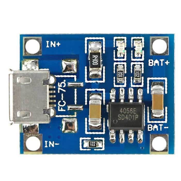 TP4056 3.7V Şarj Aleti - 5V 1A Lityum Pil Şarj Cihazı Korumasız