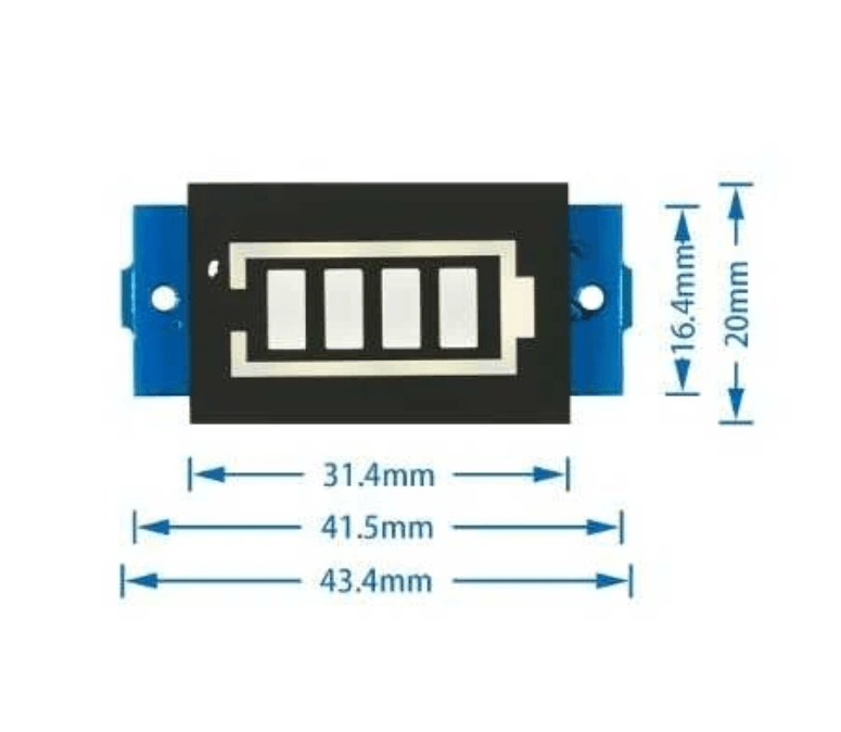 4S Lityum Batarya Kapasite Göstergesi Modülü