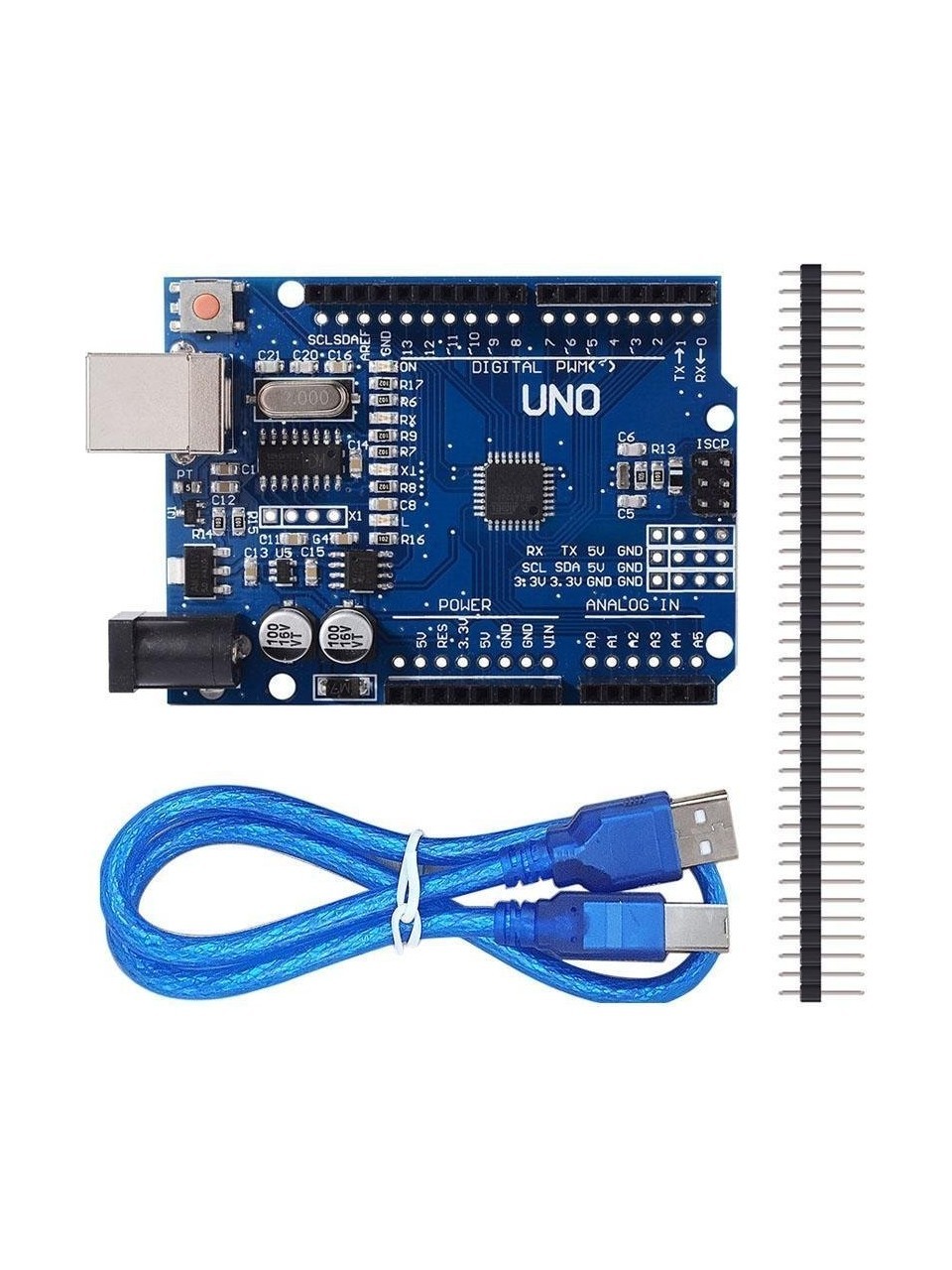 Arduino UNO R3 Klon - USB Kablo Hediyeli - (USB Chip CH340)