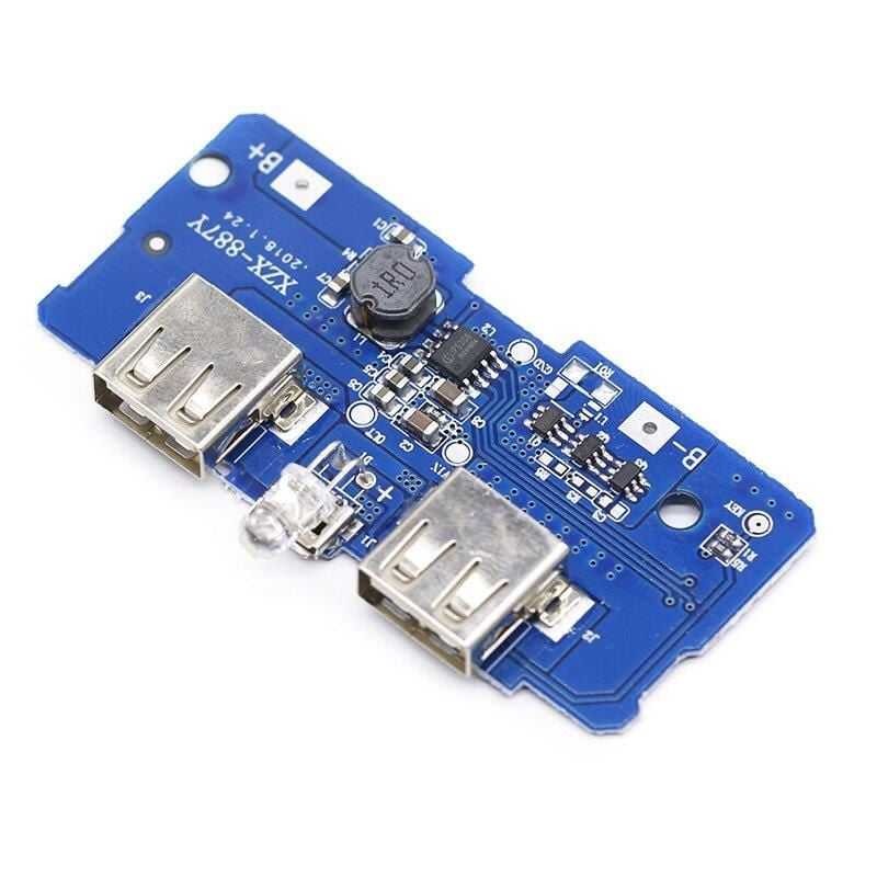 18650 Çift Mikro Led USB 3.7 V 5 V 2A Boost Mobil Güç Bankası DIY 18650 Lityum Pil Şarj Cihazı PCB kartı Step Up Modülü