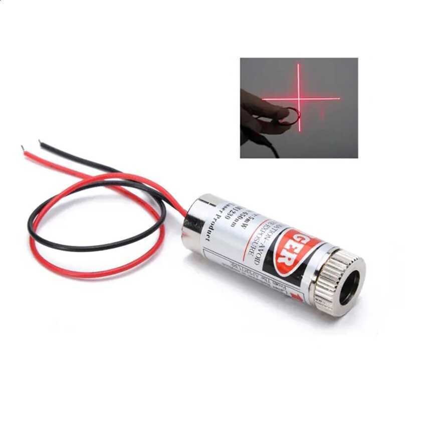 12mm 650nm 5mw Kırmızı Çapraz Kafalı Lazer