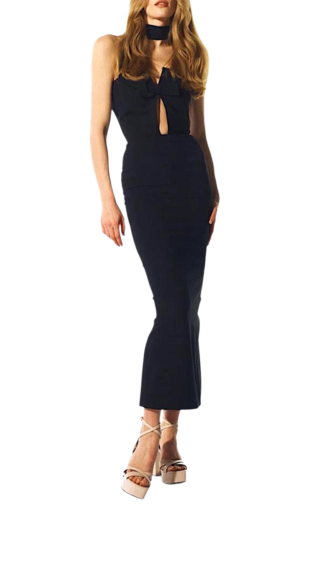 Ribbon Dress - SİYAH