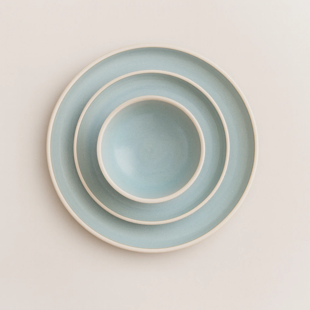 Nordic | Stoneware Tabak Takımı - Açık Yeşil