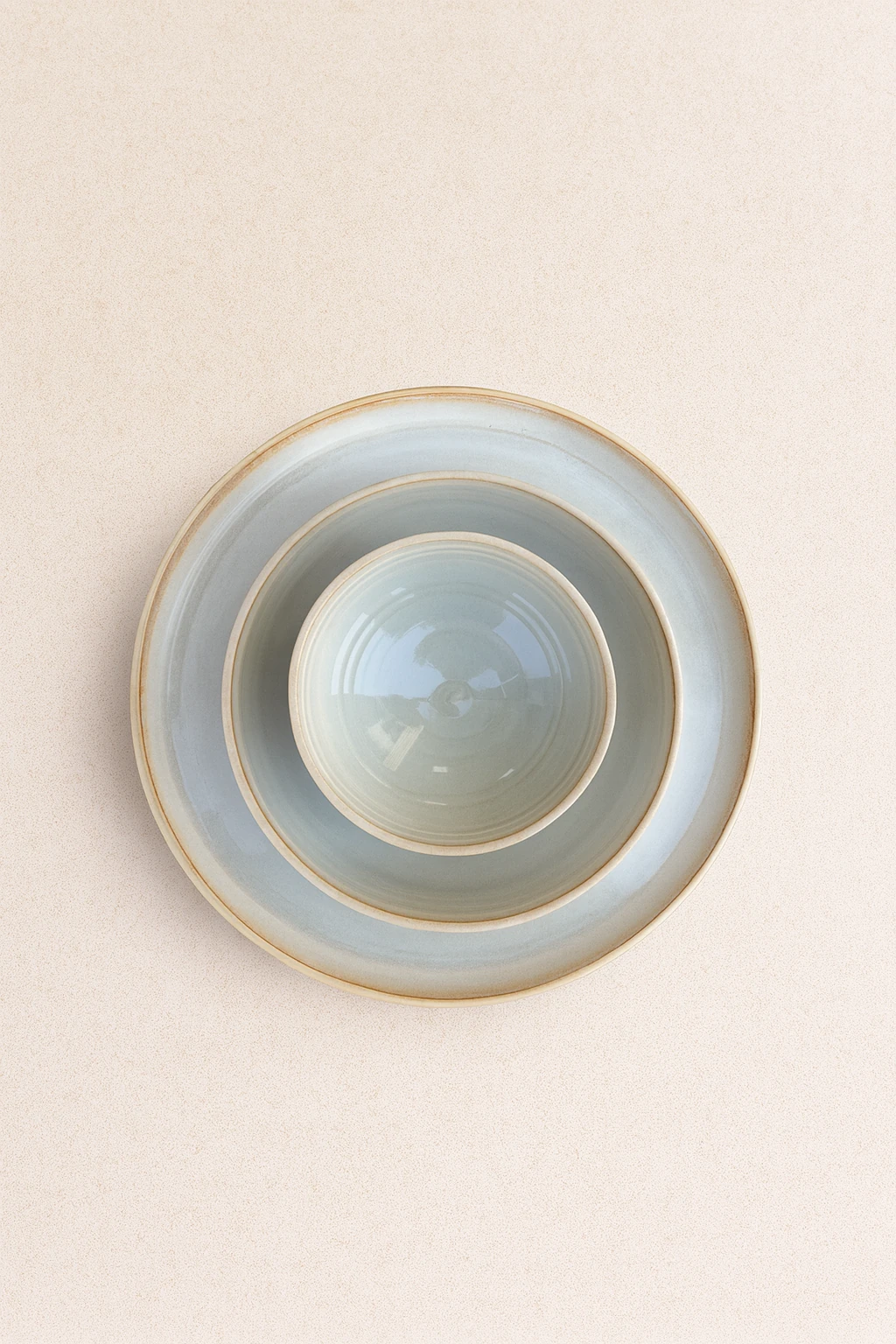 Nordic | Stoneware Tabak Takımı - Bej