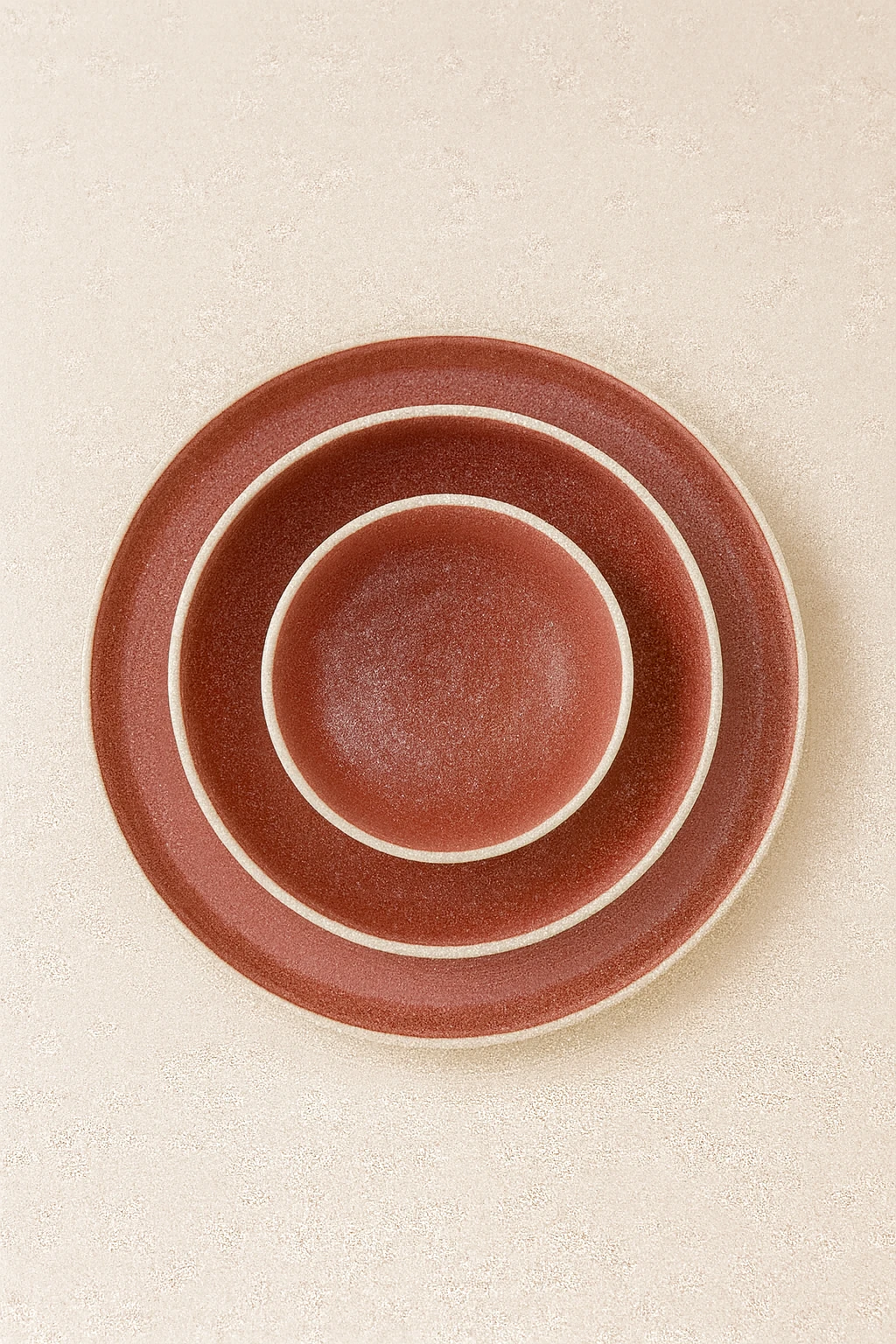 Nordic | Stoneware Tabak Takımı - Kırmızı