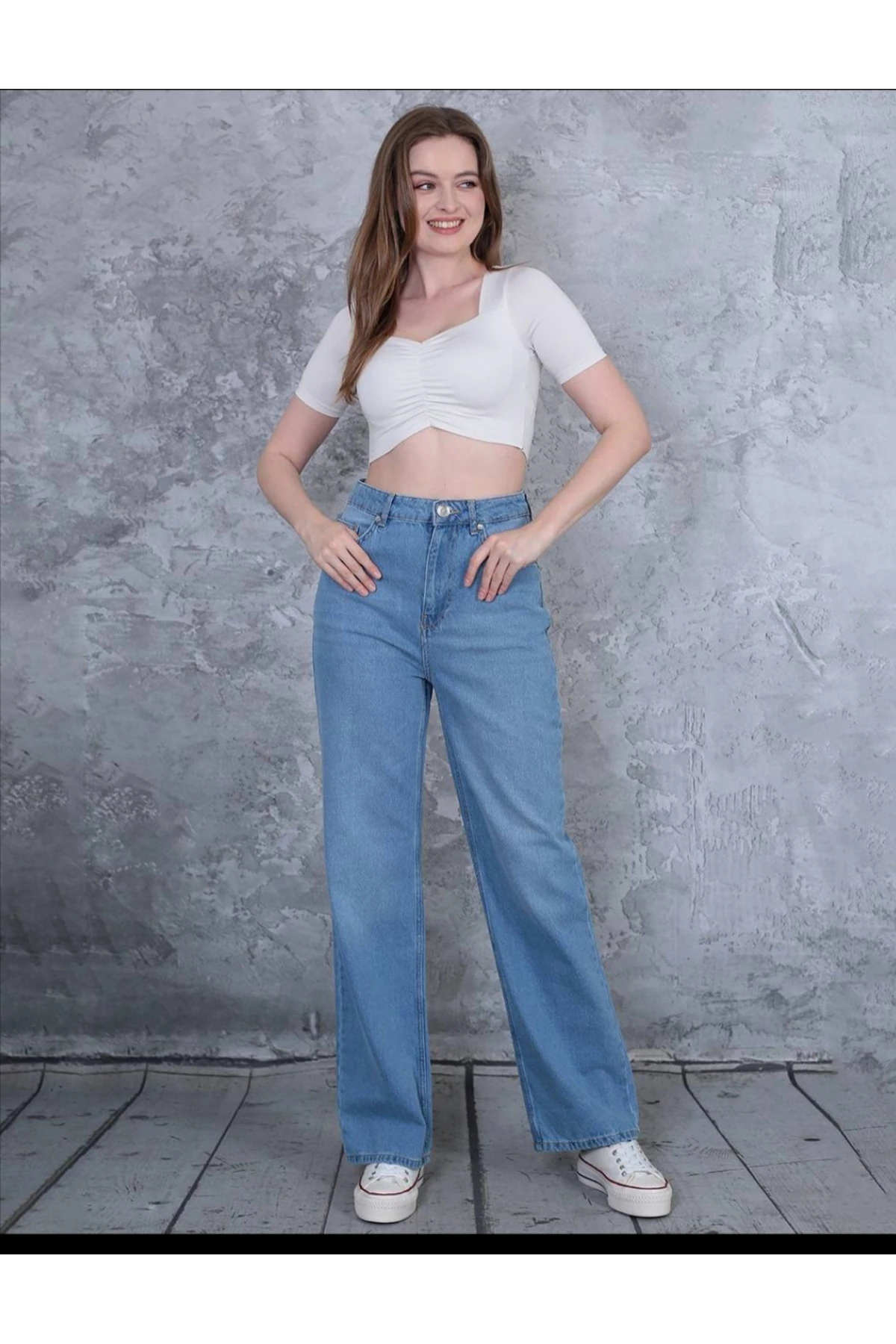 Açık mavi Palazzo jeans