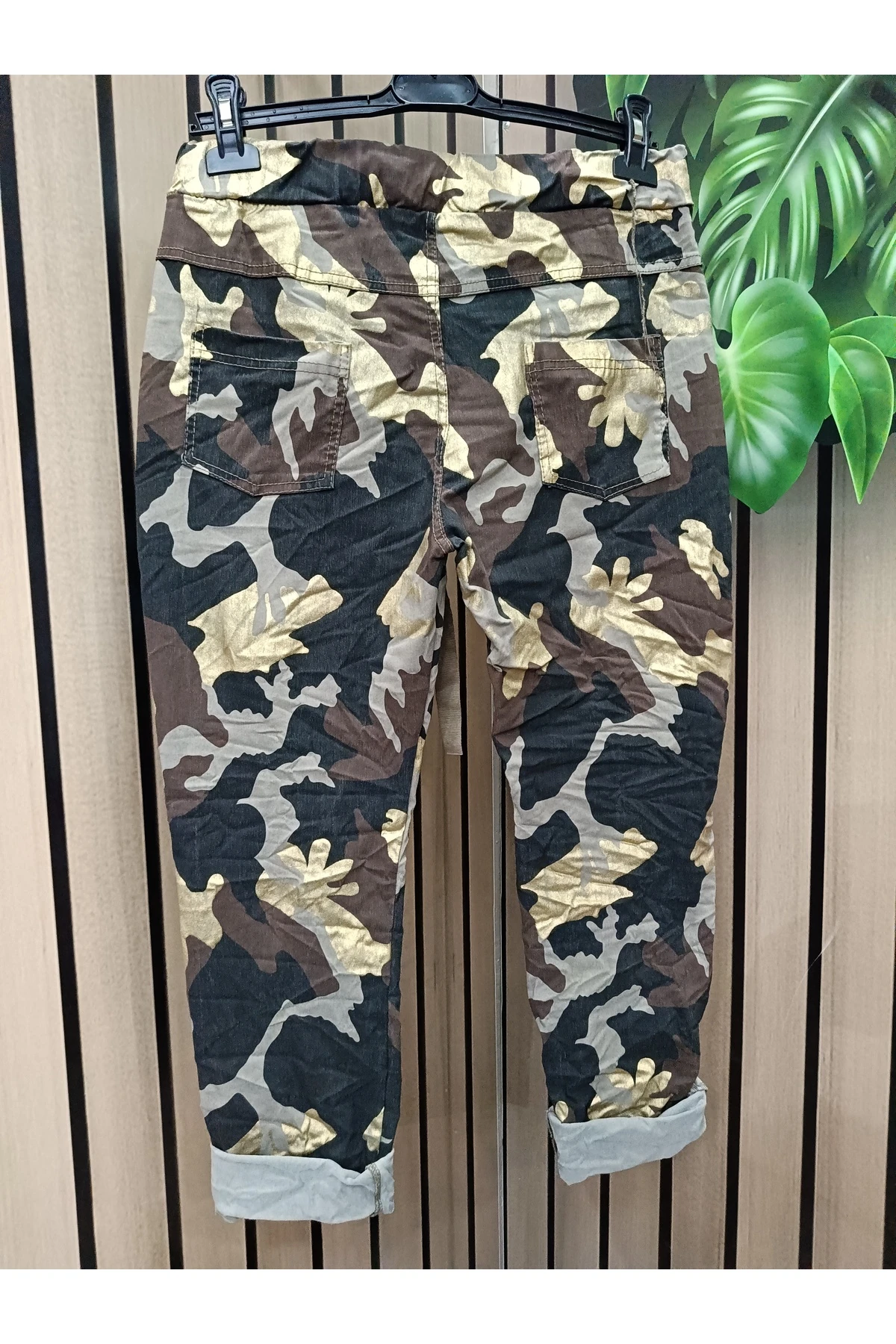 İtalyan gold varaklı pantolon