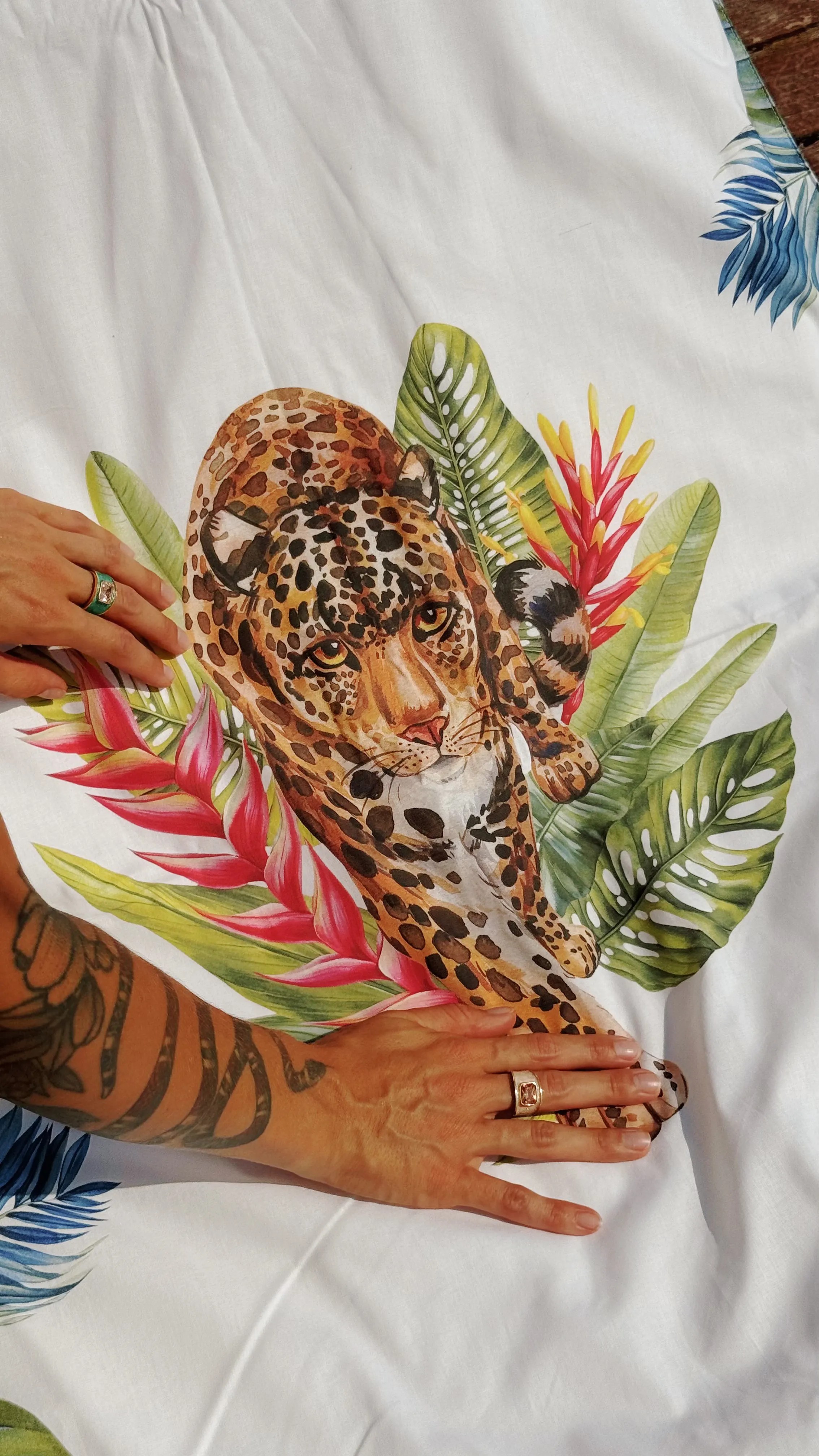 Plaj Havlusu Leopard Desenli (Özel Çantalı) 70x150 cm