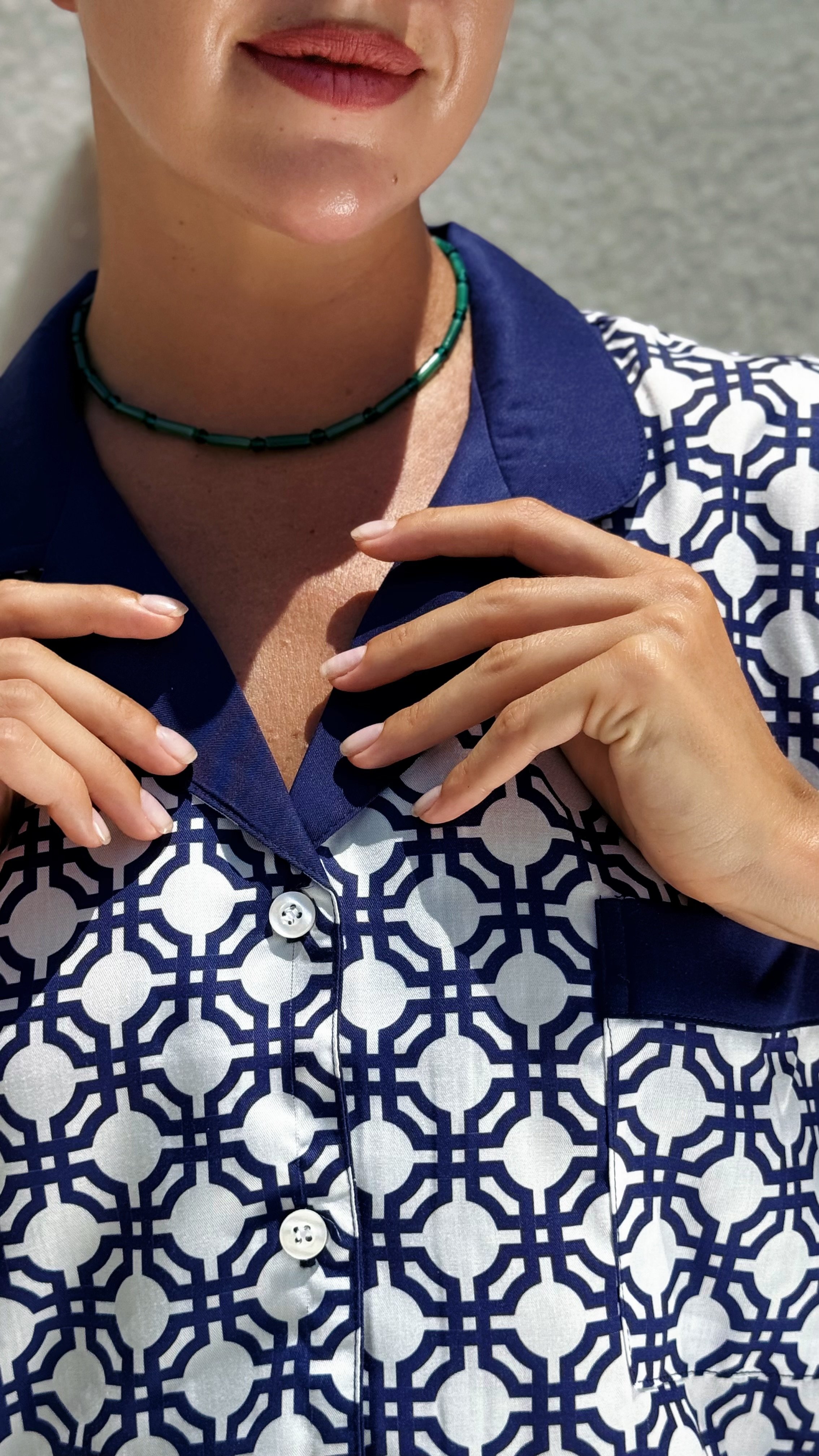 Saten Kısa Kollu Pijama Takımı(Çanta Hediyeli)