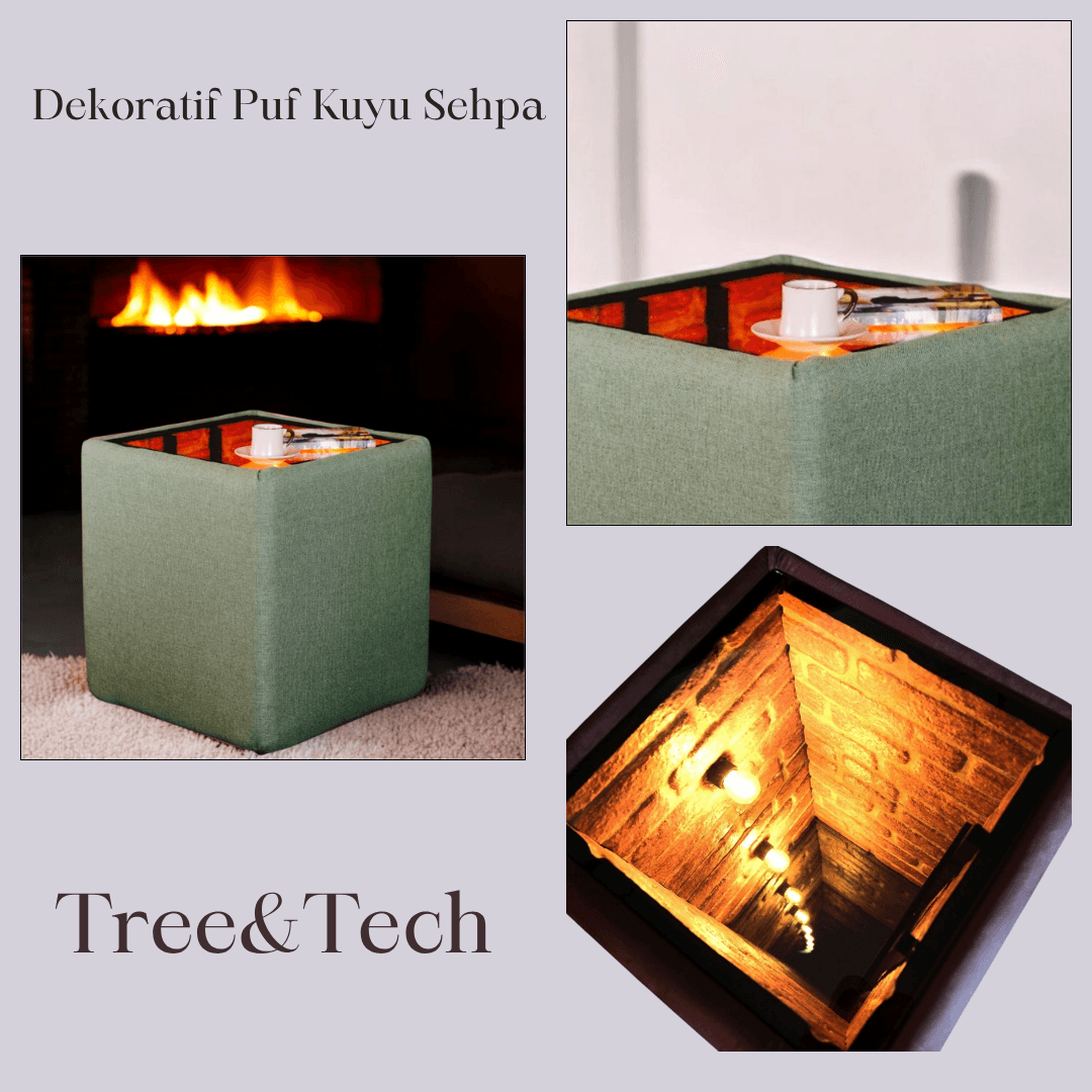 Puf Kuyu Sehpa (Nil Yeşili)
