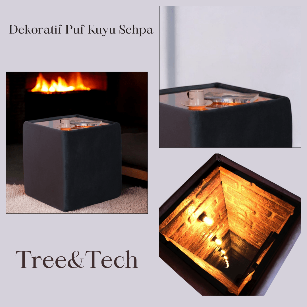 Puf Kuyu Sehpa (Antrasit)