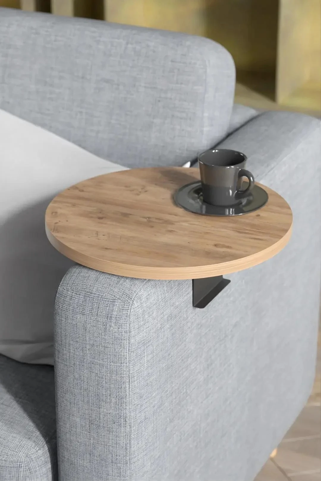 Dekoratif Koltuk Yan Sehpa Yuvarlak