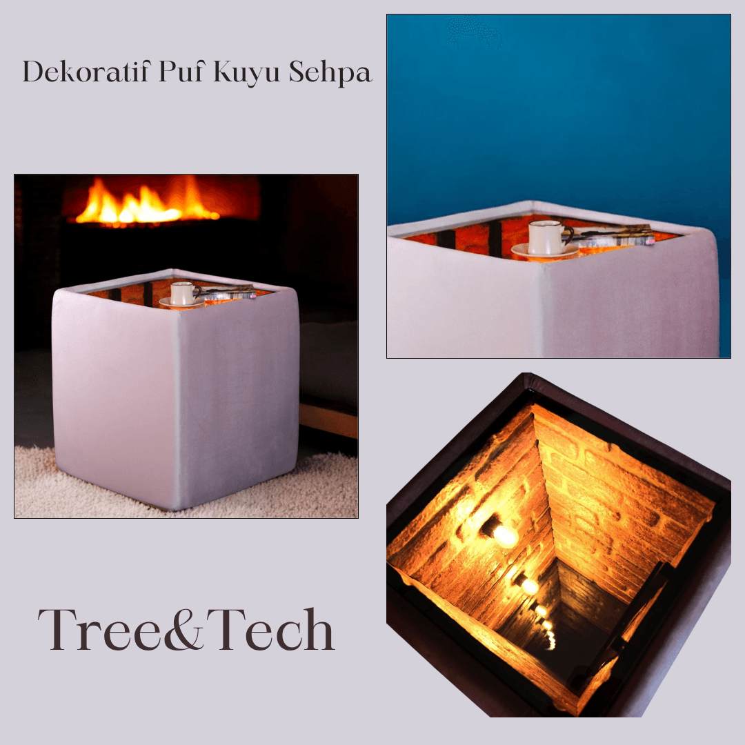 Puf Kuyu Sehpa (Toz Pembe)