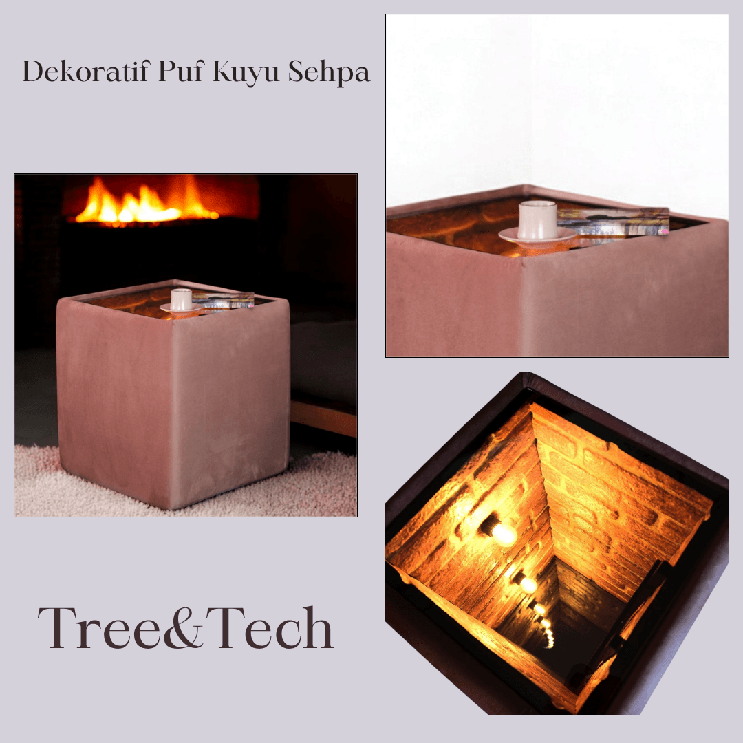 Puf Kuyu Sehpa (Somon)
