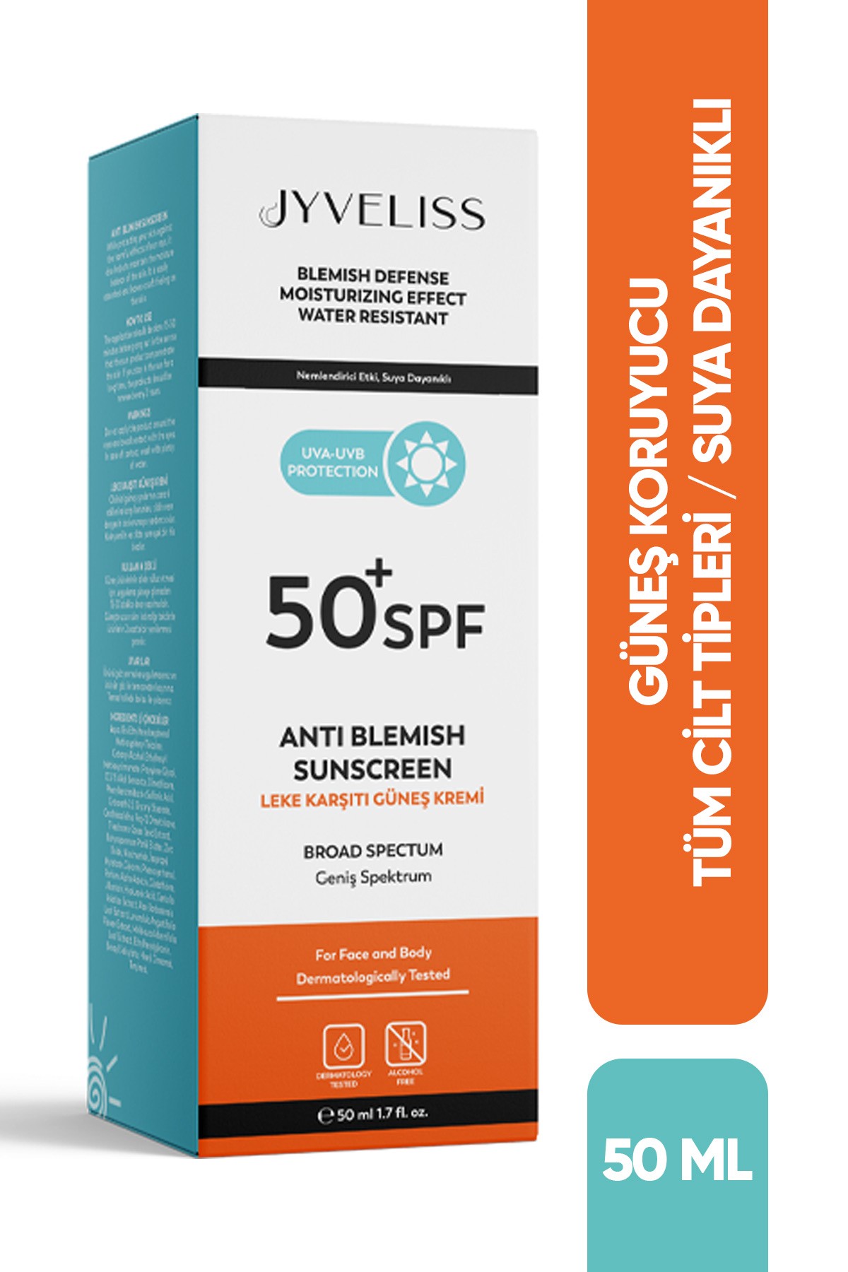 Leke Karşıtı Tüm Cilt Tipleri İçin Yüksek Korumalı Spf 50 Güneş Kremi