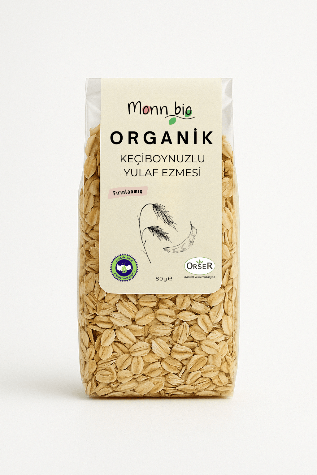 Organik Keçiboynuzlu Yulaf Ezmesi 80 g