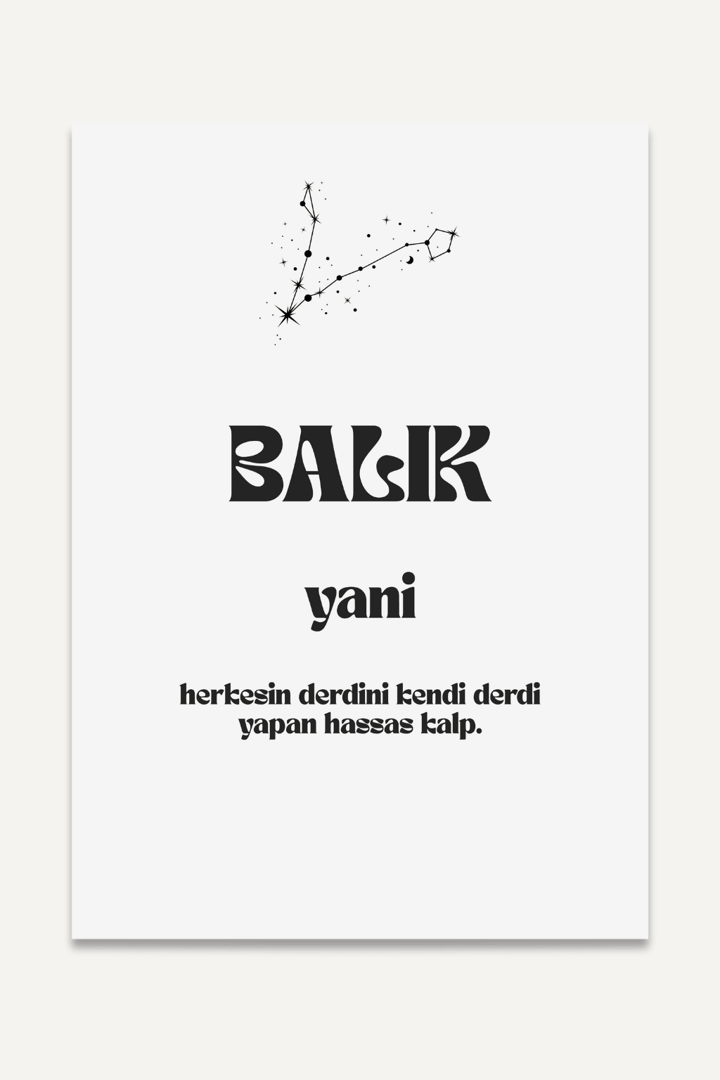 Balık yani...