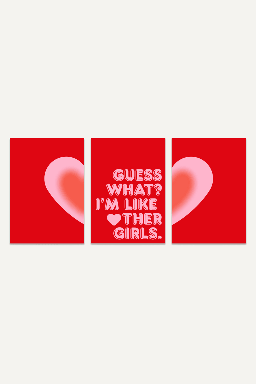 "Guess what? I'm like other girls" 3'lü Set - Dark