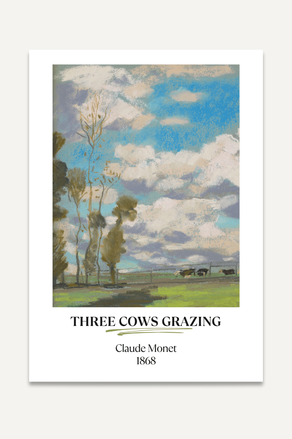 Monet; Three Cows Grazing