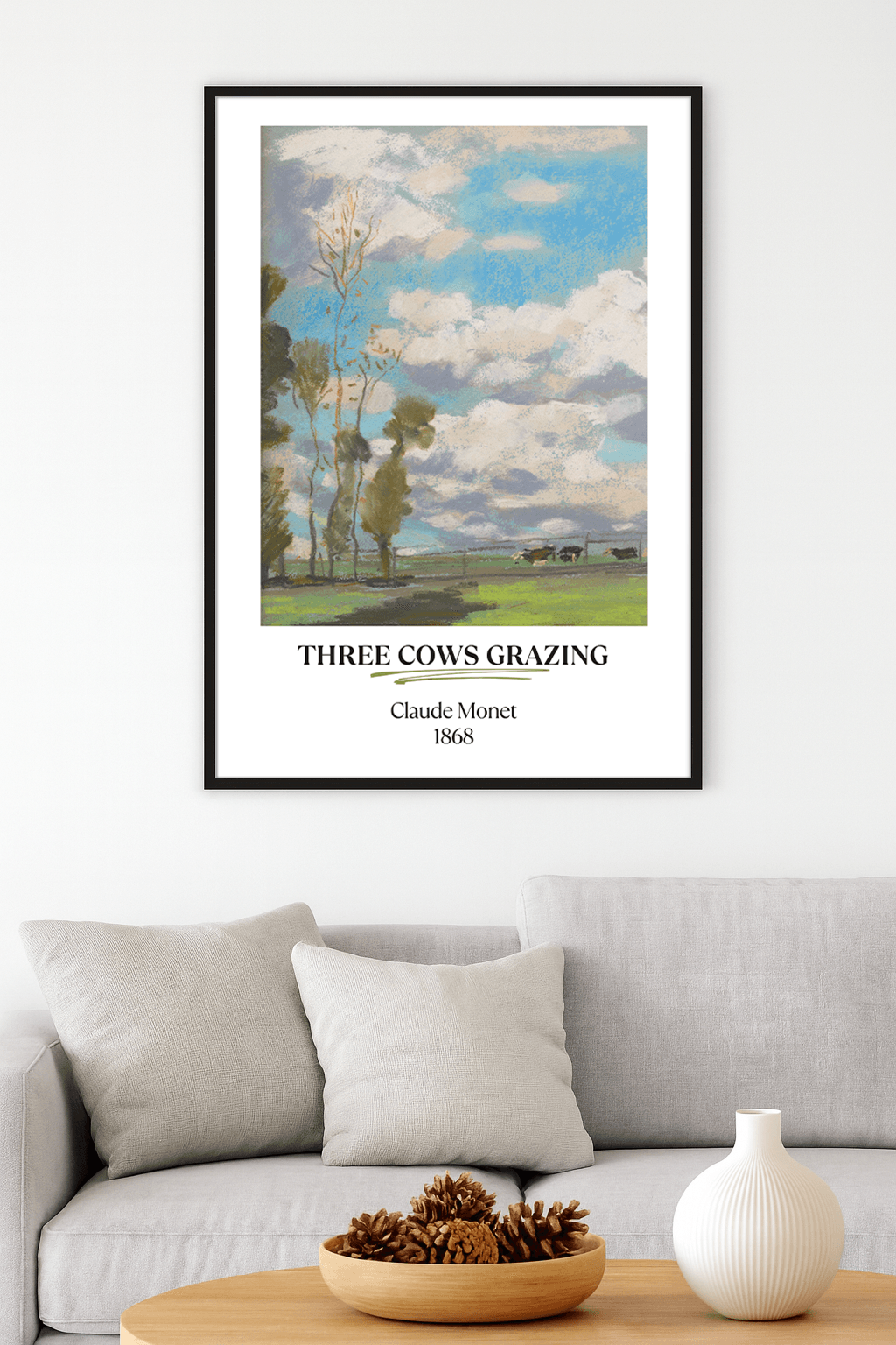 Monet; Three Cows Grazing