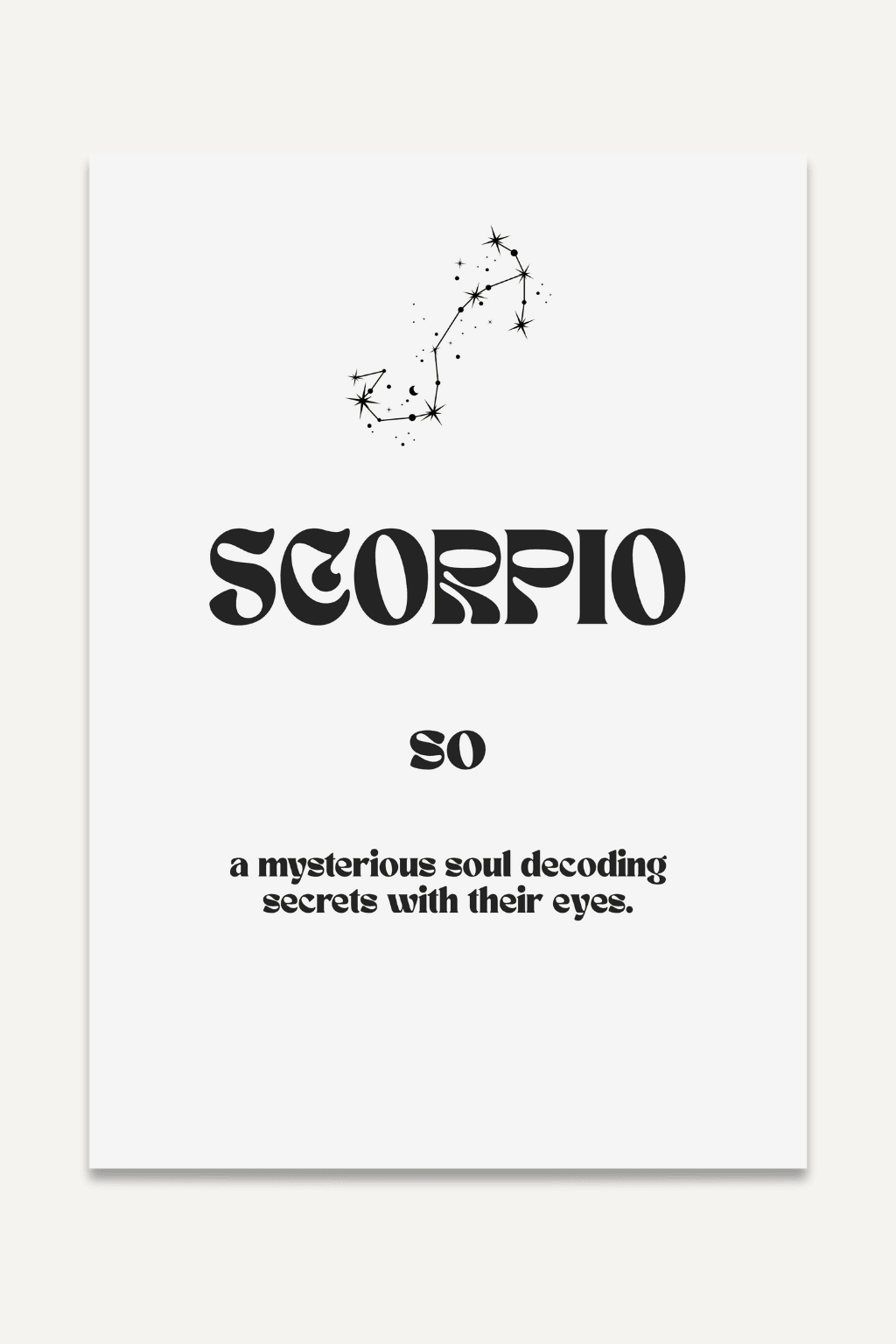 Scorpio so...