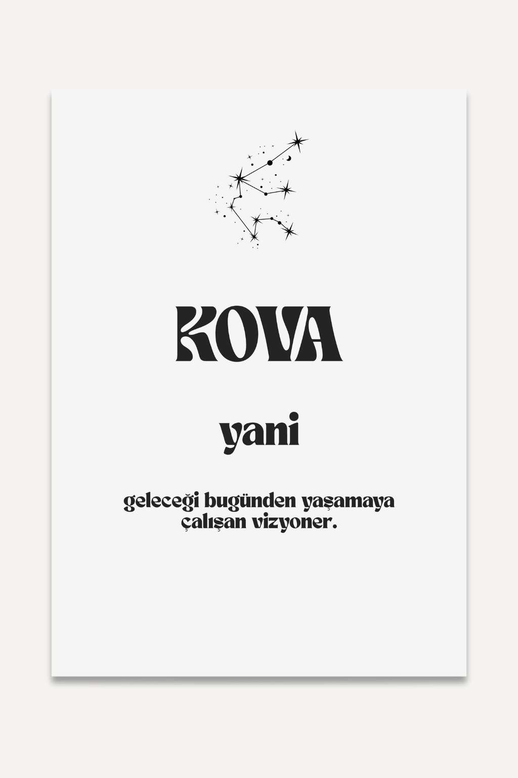 Kova yani...