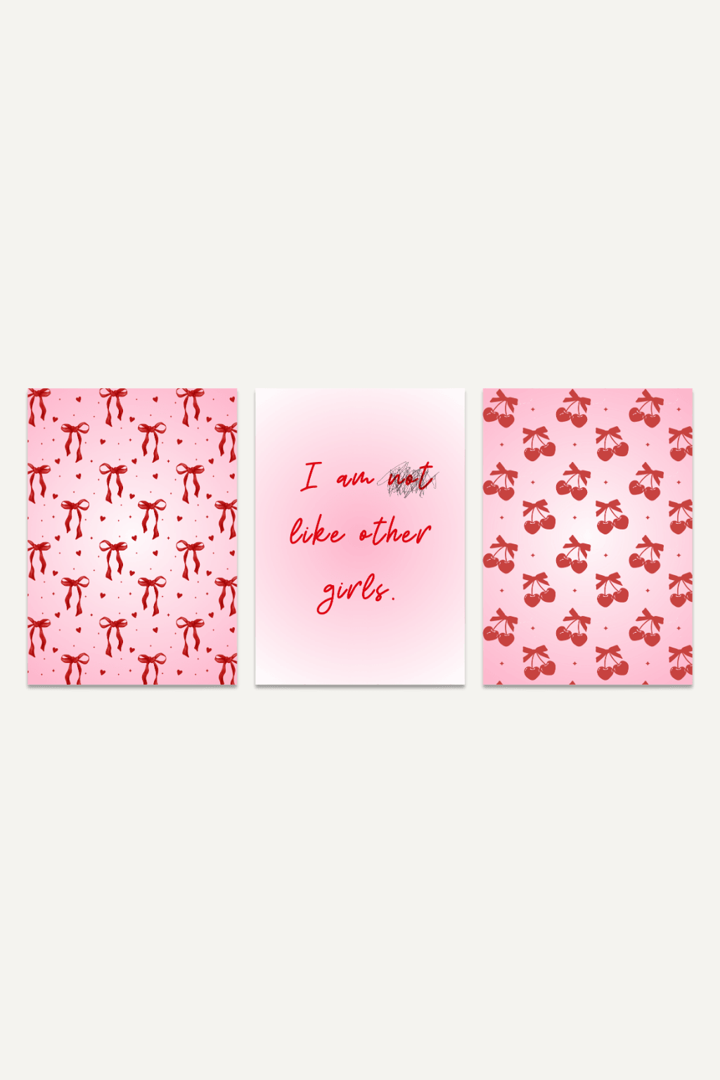 I am not like other girls - 3'lü Set