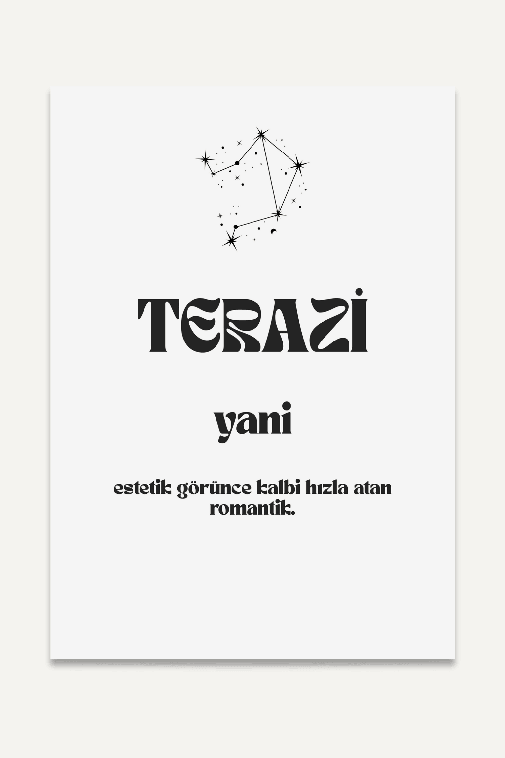 Terazi yani...