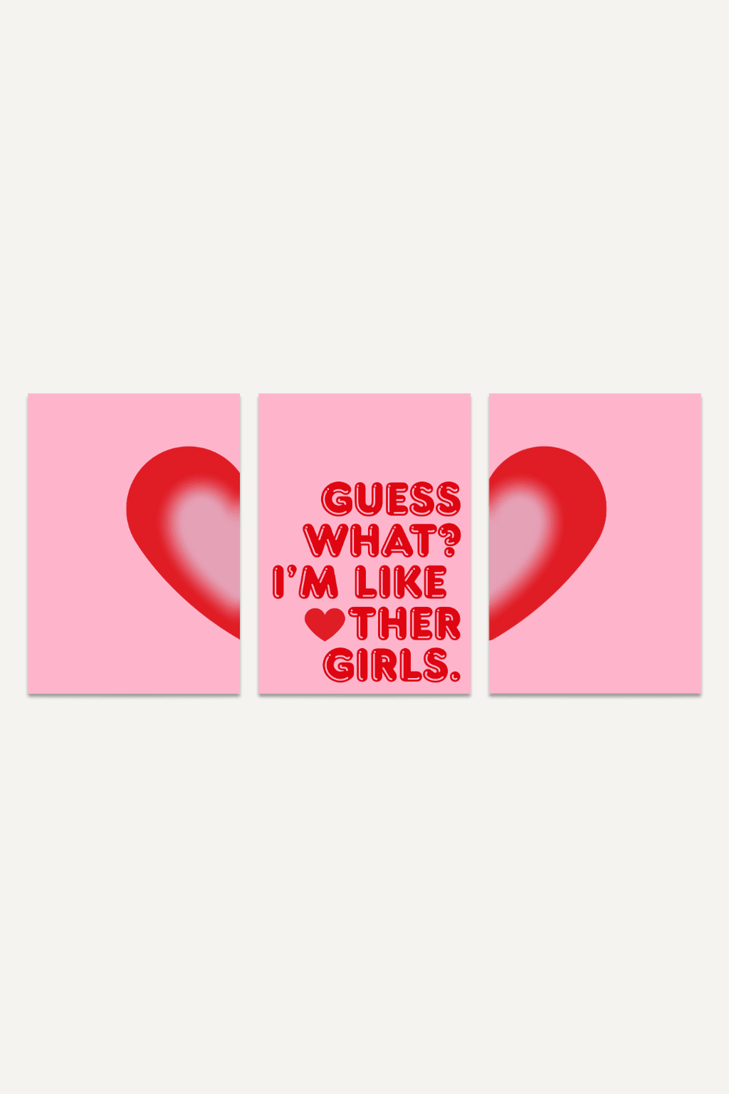 "Guess what? I'm like other girls" 3'lü Set - Light