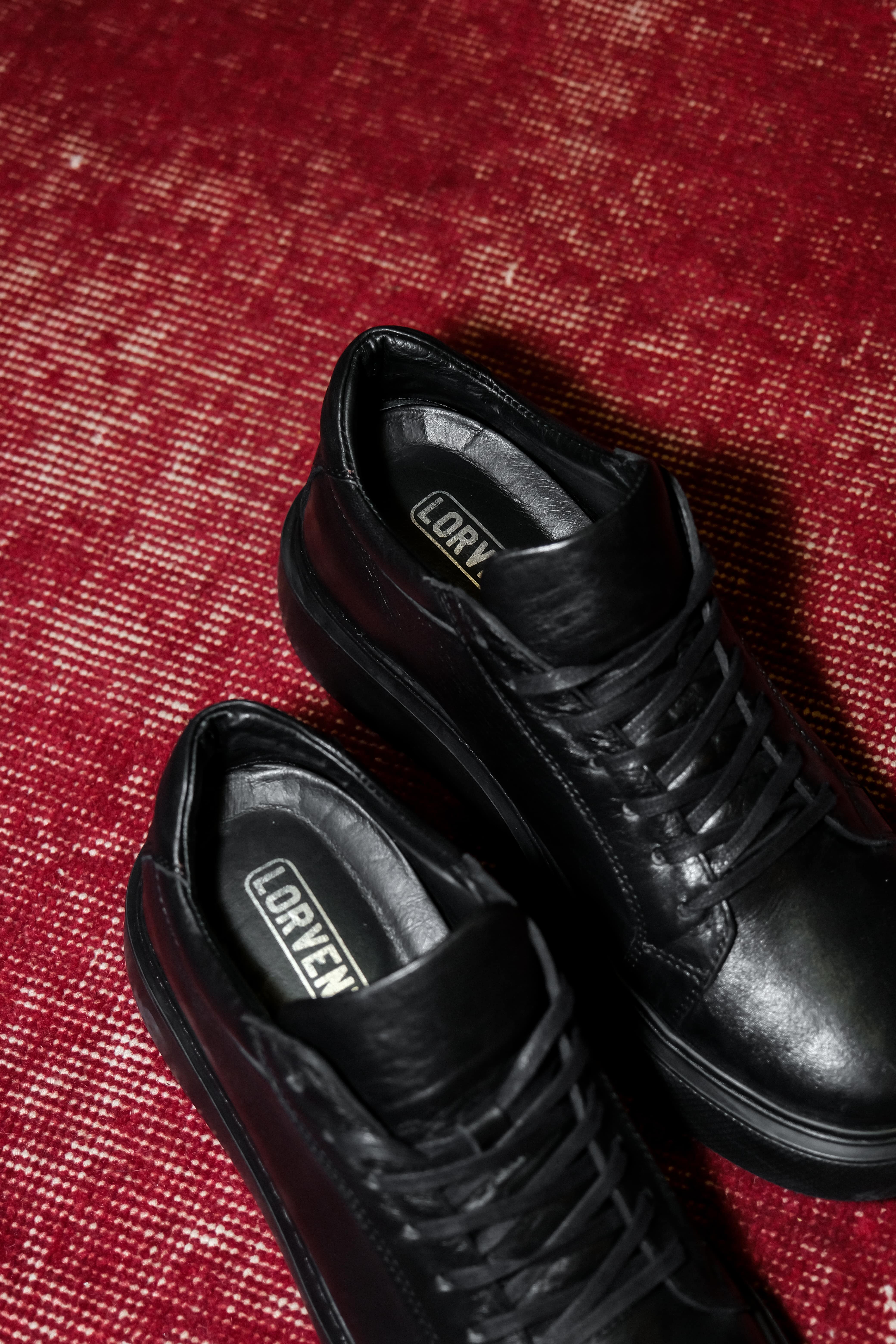 DERİ SNEAKER +7 CM GİZLİ TABANLI - Siyah