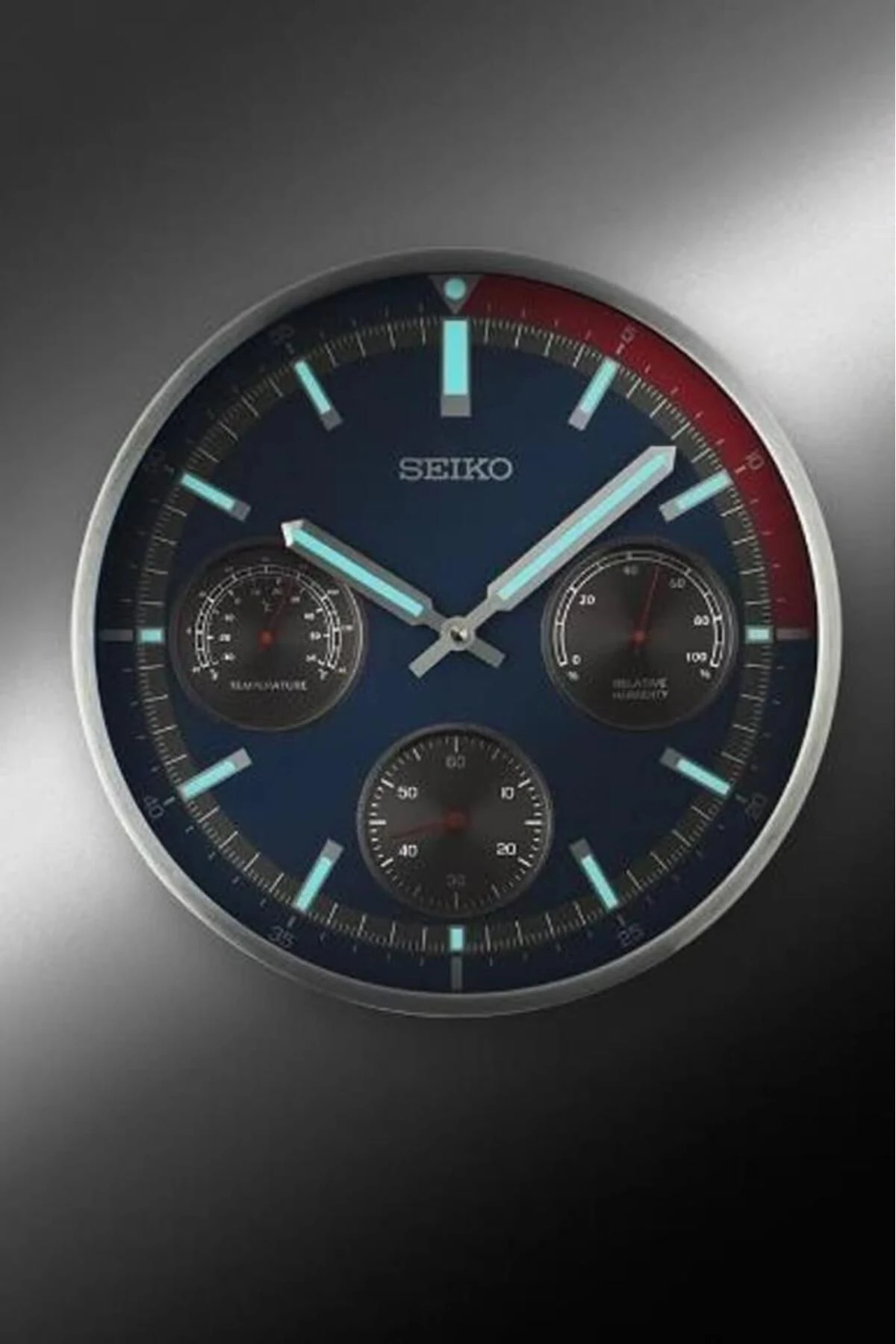 QXA822S ALÜMİNYUM KASA TERMOMETRE VE NEMÖLÇER DUVAR SAATİ