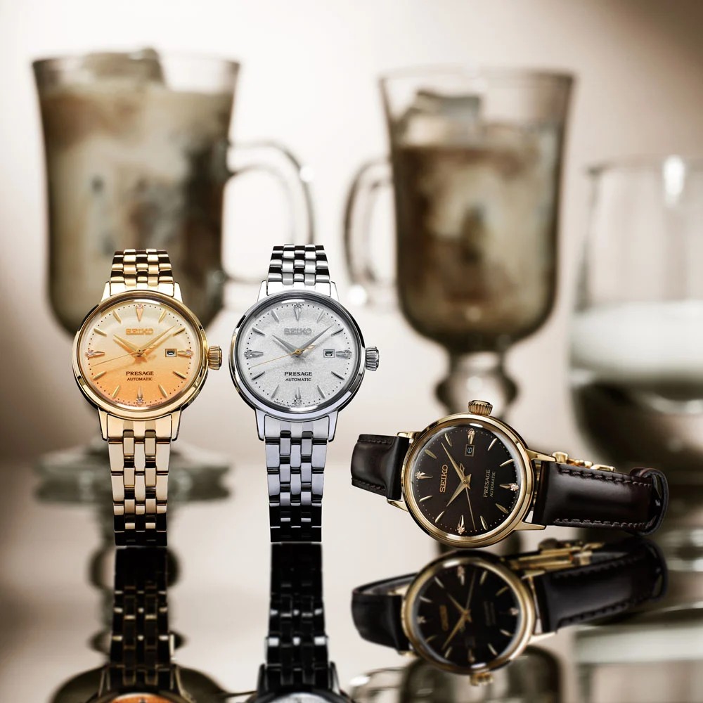 SRE018J1 Seiko Presage ‘Eggnog’ Diamond-set 30mm Cocktail Time