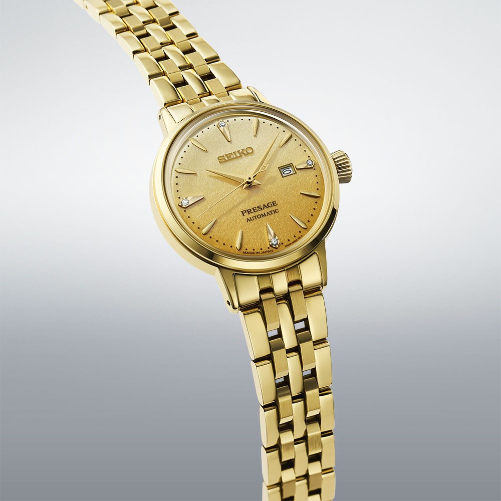 SRE018J1 Seiko Presage ‘Eggnog’ Diamond-set 30mm Cocktail Time